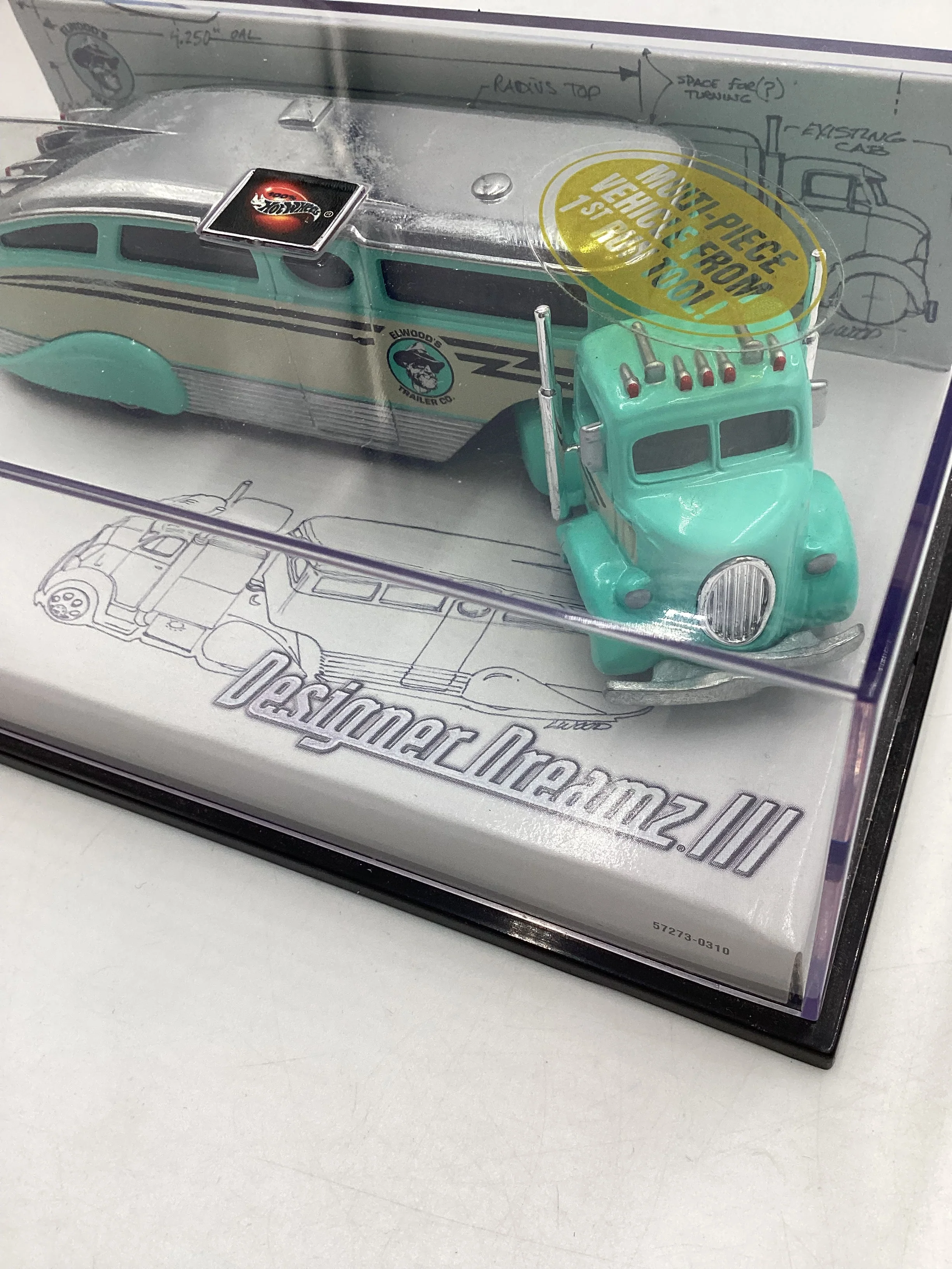 Hot Wheels 100% Designer Dreams III 38 Ford COE W/ Travel Trailer (No Box) - Image 3