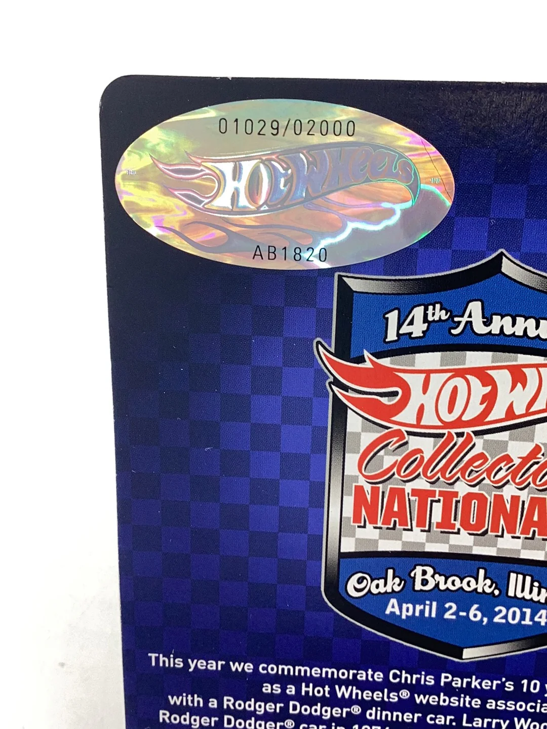 Hot Wheels 14th annual collectors nationals Rodger Dodger 1029/2000 with protector - Image 8