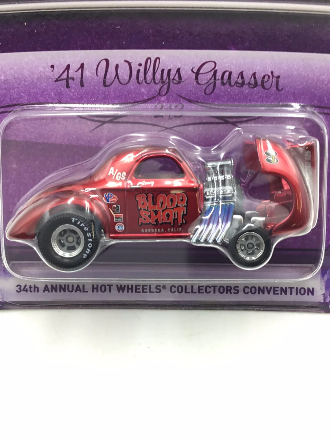 Hot Wheels 1941 Willys Gasser 34nd annual Los Angeles collectors Convention #3023 of 6700 with protector - Image 2