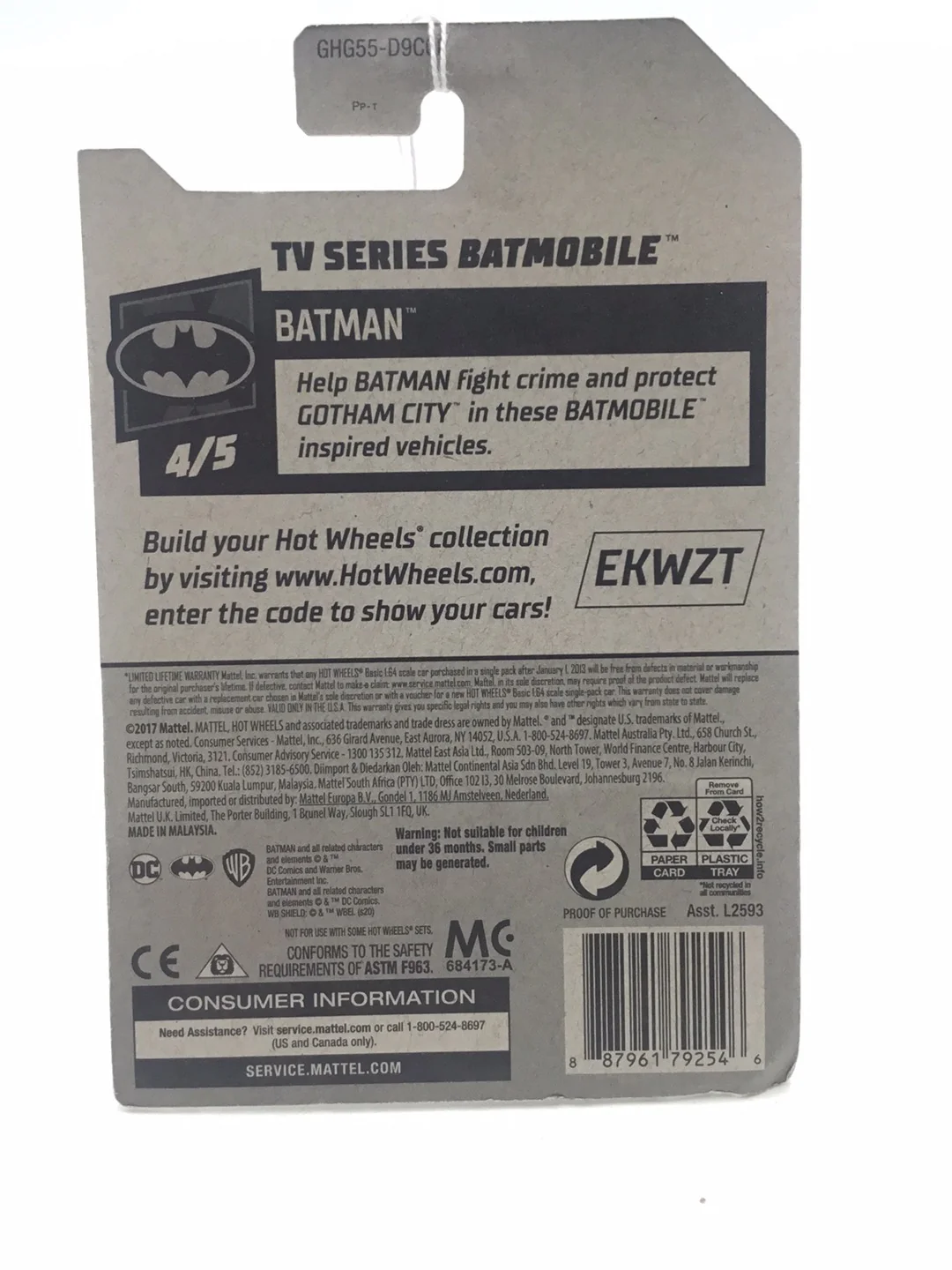 Hot Wheels #197 TV Series Batmobile Kroger Exclusive - Image 6