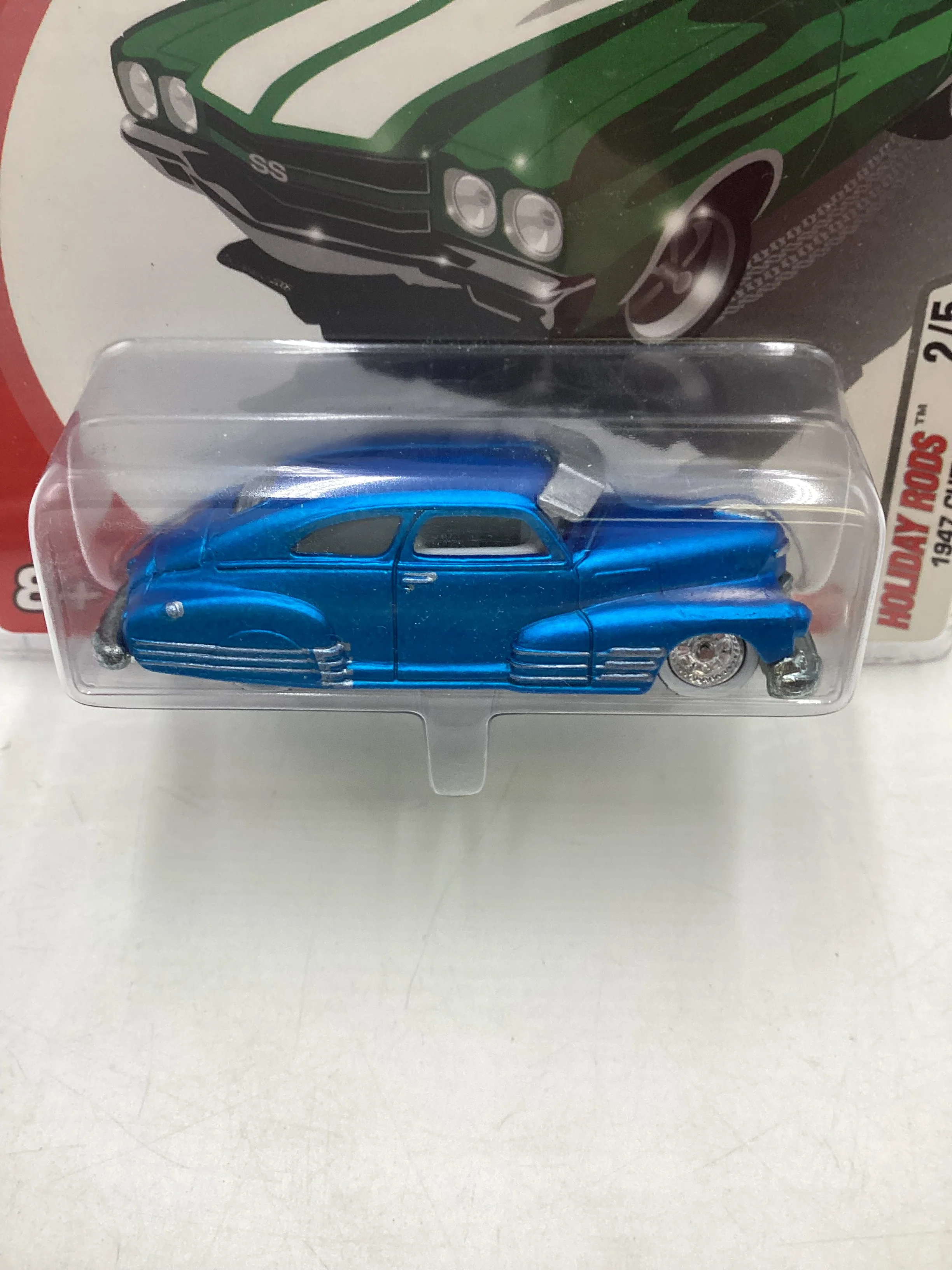 Hot wheels 2005 Holiday rods #2 1947 Chevy Fleetline Blue 272i - Image 3