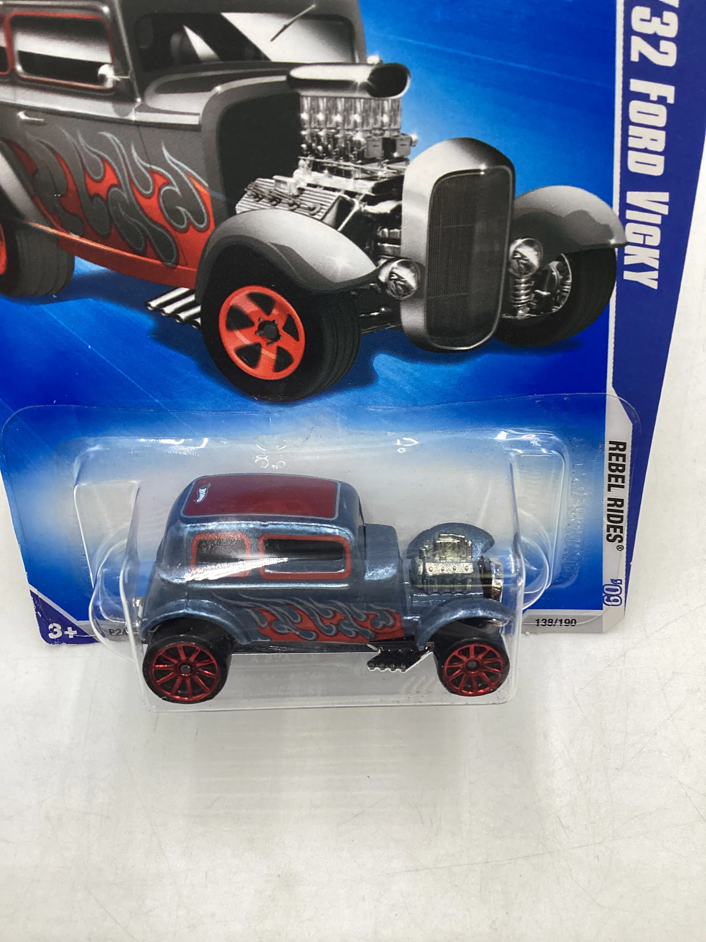 Hot Wheels 2009 #138 32 Ford Vicky Light Blue 10 SP Wheels 30H - Image 6