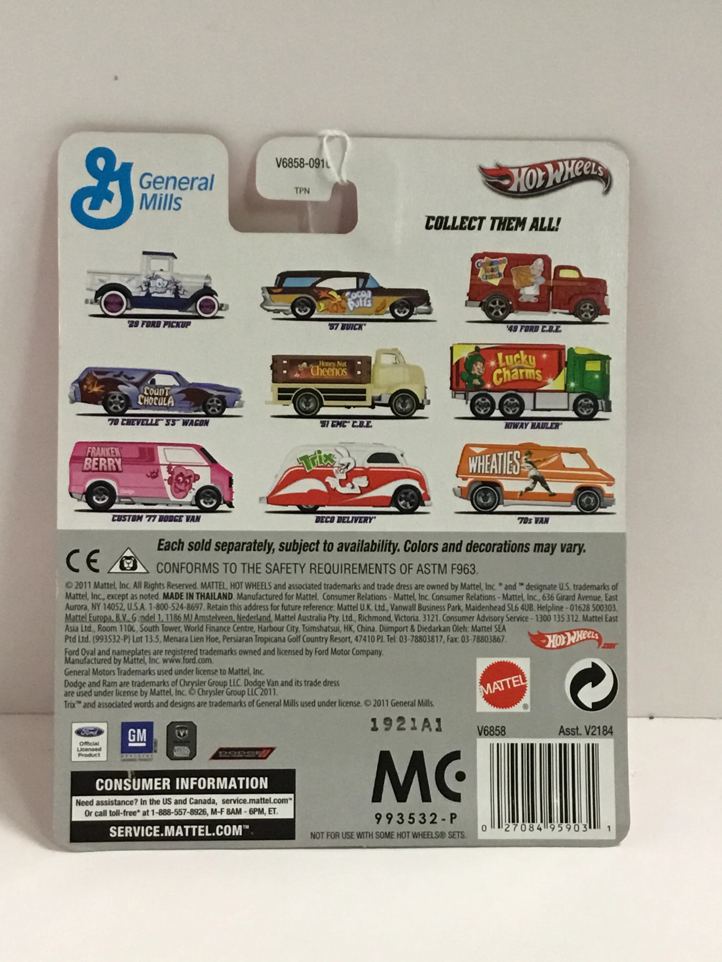 HOT WHEELS 2011 POP CULTURE  TRIX   DECO DELIVERY REAL RIDERS 269i - Image 3