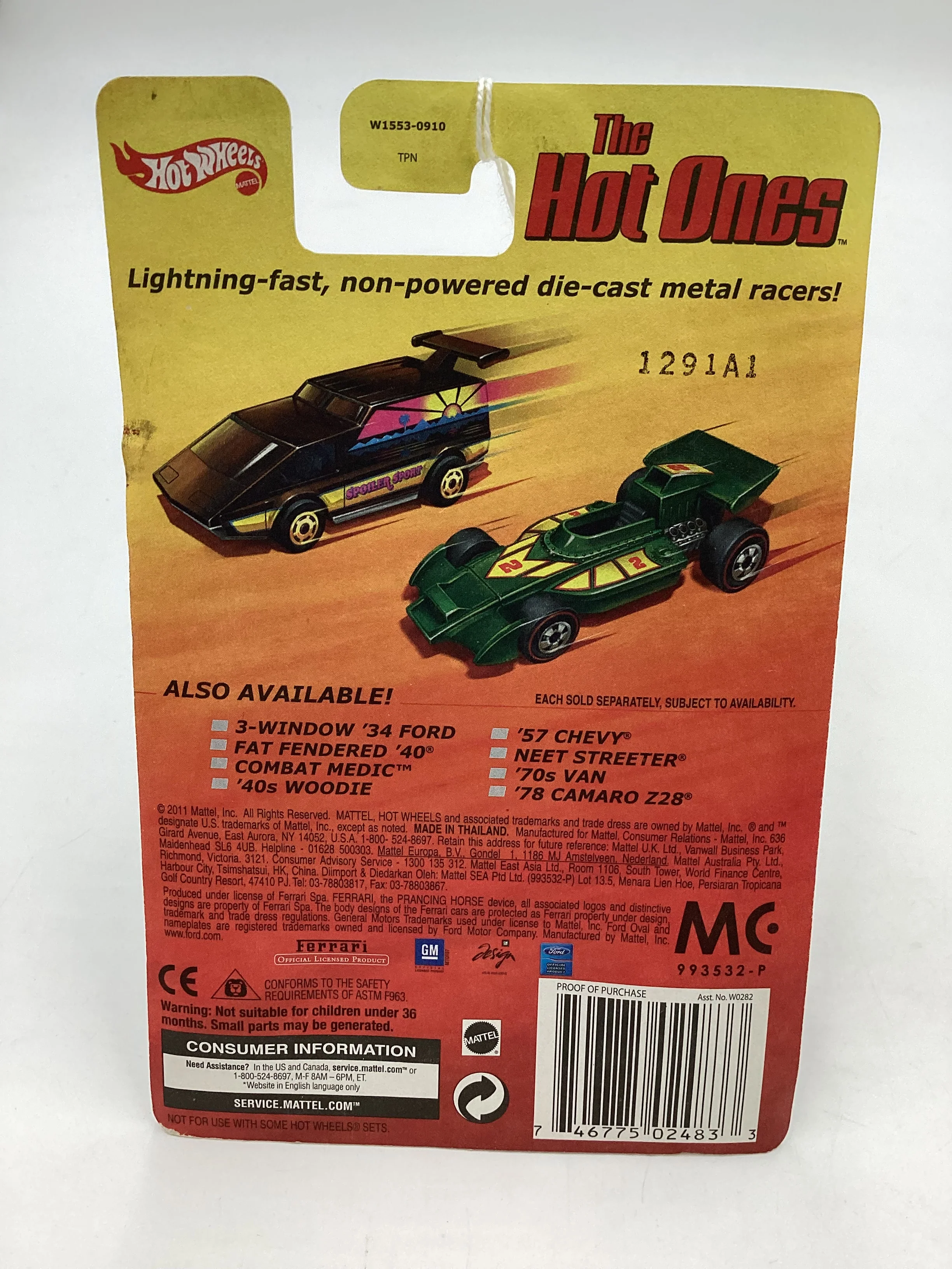 Hot Wheels 2011 The Hot Ones 3 Window 34 Ford 158A - Image 11