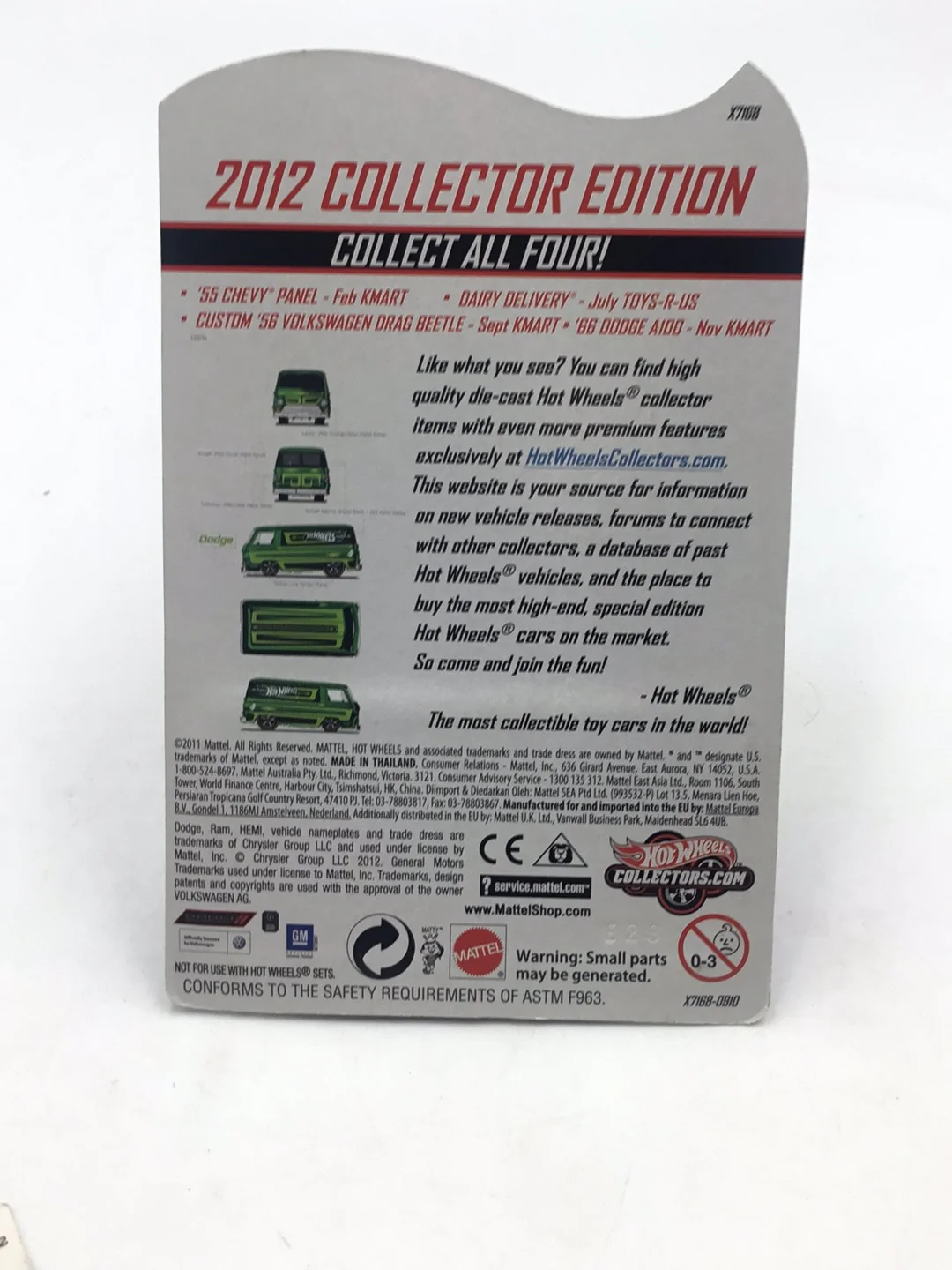 Hot wheels 2012 collectors edition 66 Dodge A100 Kmart mail in with protector - Image 6