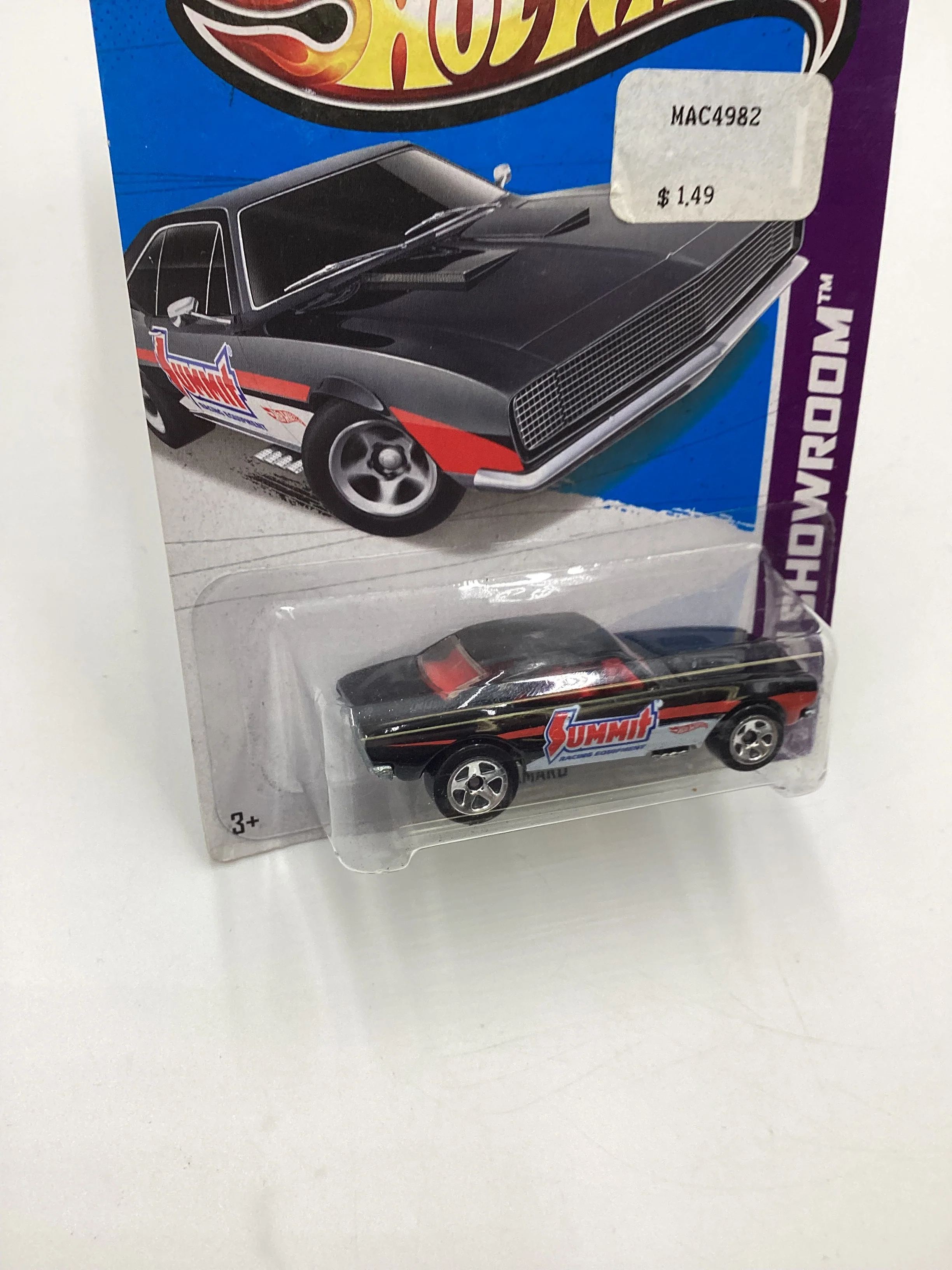 Hot Wheels 2013 #244 67 Camaro Summit Black International card - Image 5