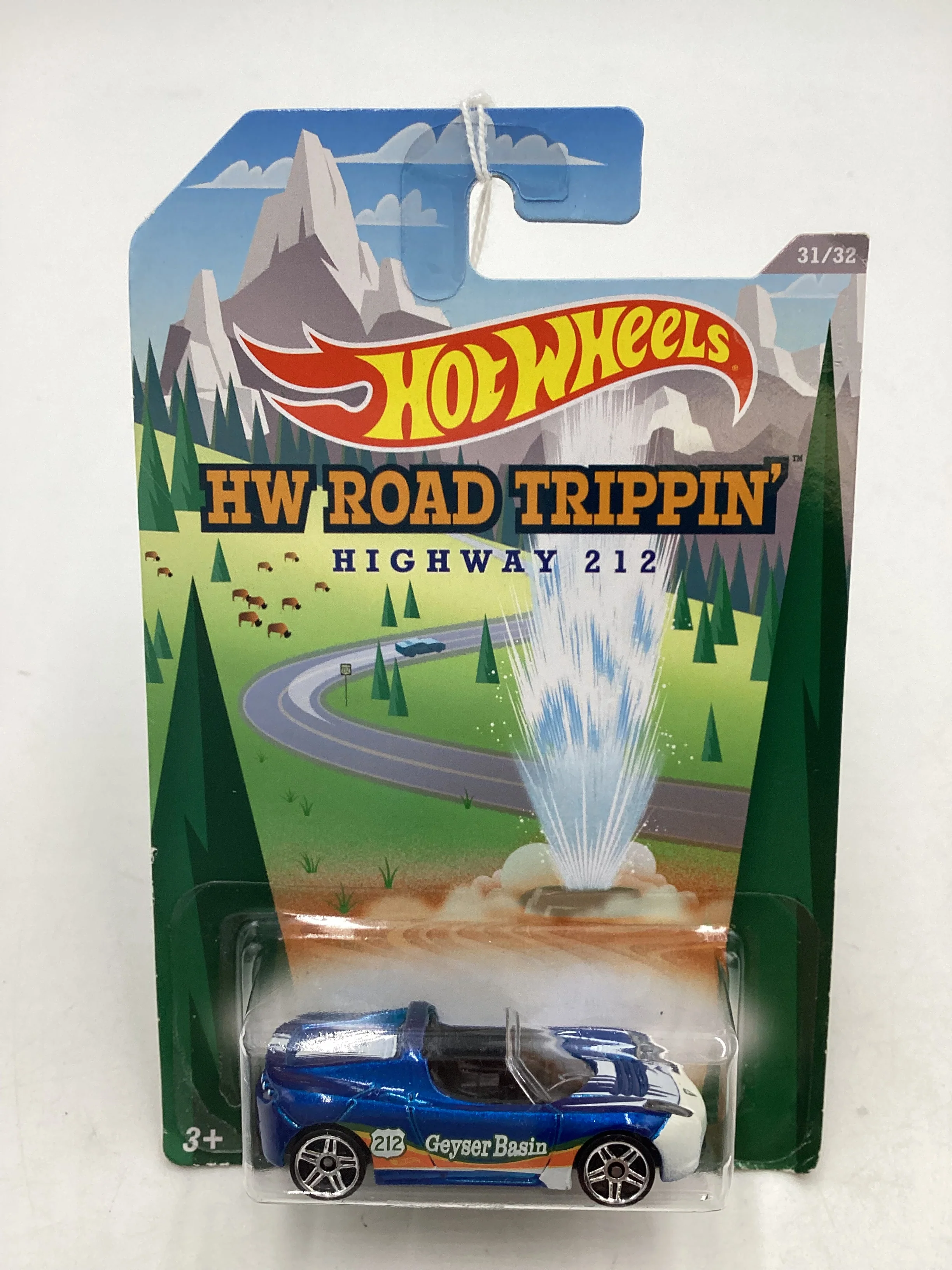 Hot Wheels 2014 Road Trippin HWY 212 Tesla Roadster #31 (Card Not Perfect) 155C - Image 2