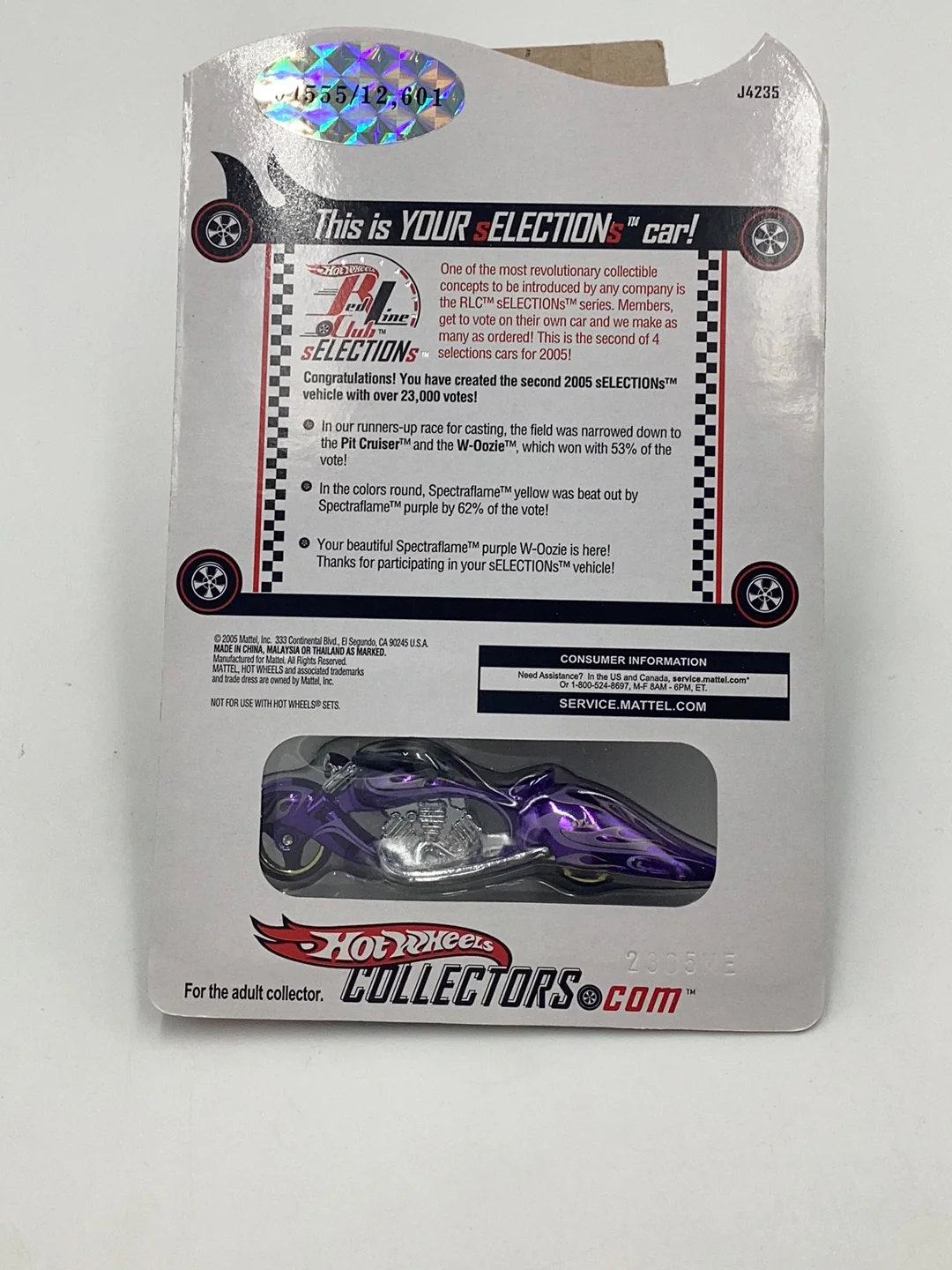 Hot Wheels 2015 Red Line Club W-Oozie 2/4 4555/12601 with protector - Image 7