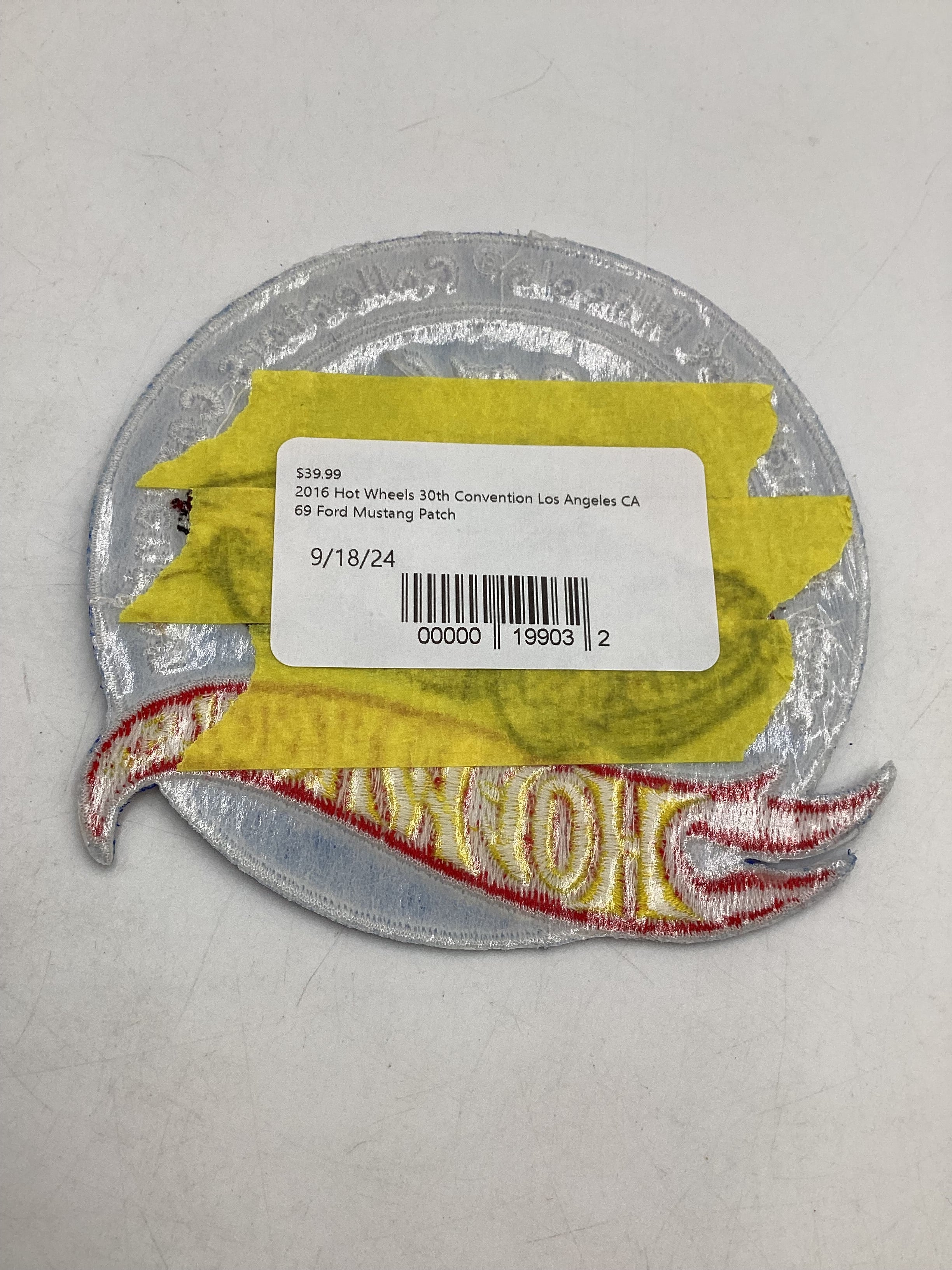 Hot wheels 2016 30st Convention Los Angeles CA 69 Ford Mustang Patch - Image 3