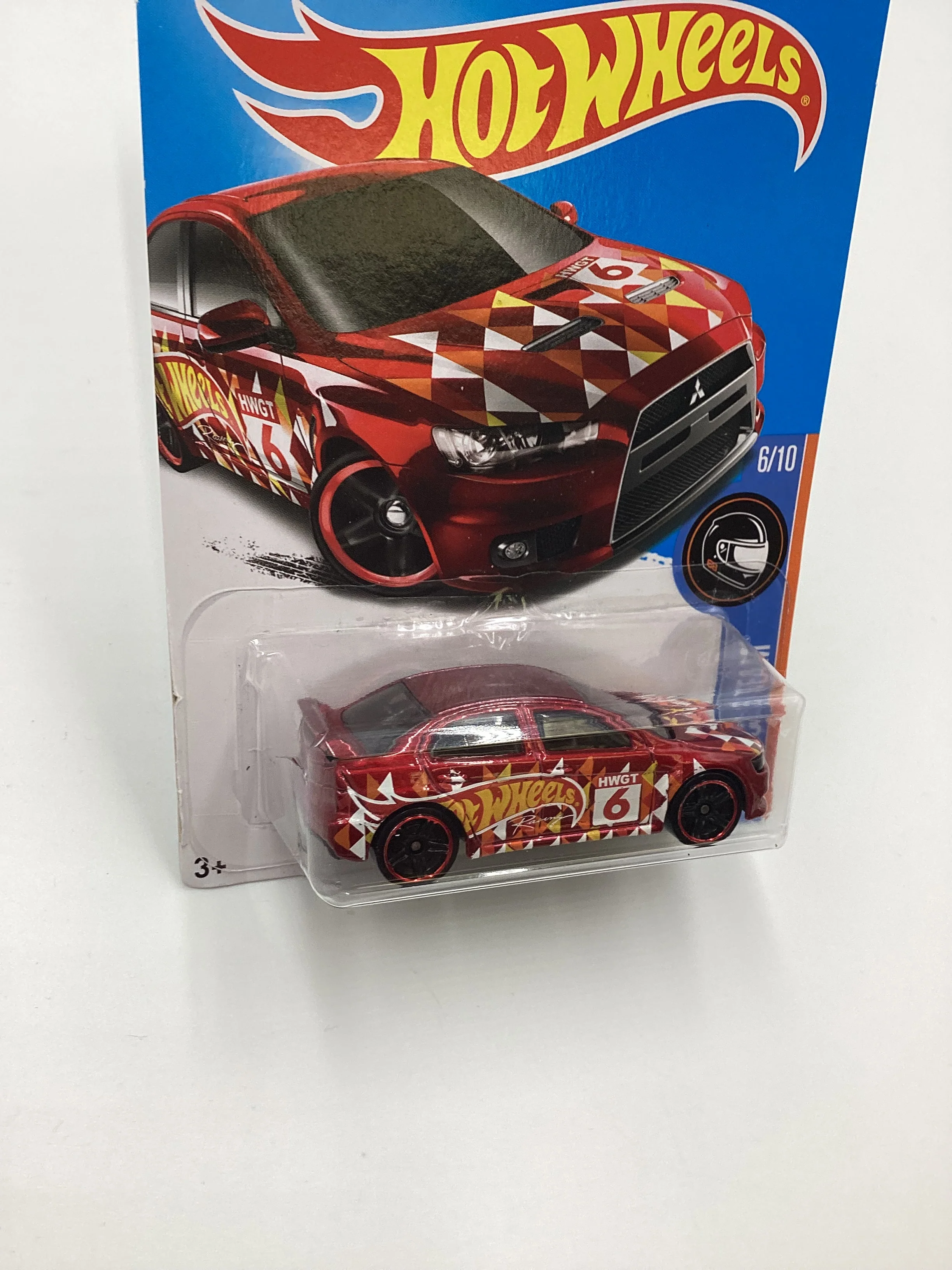 Hot wheels 2016 Kmart Exclusive 2008 Lancer Evolution Red Cracked Blister 237C - Image 5