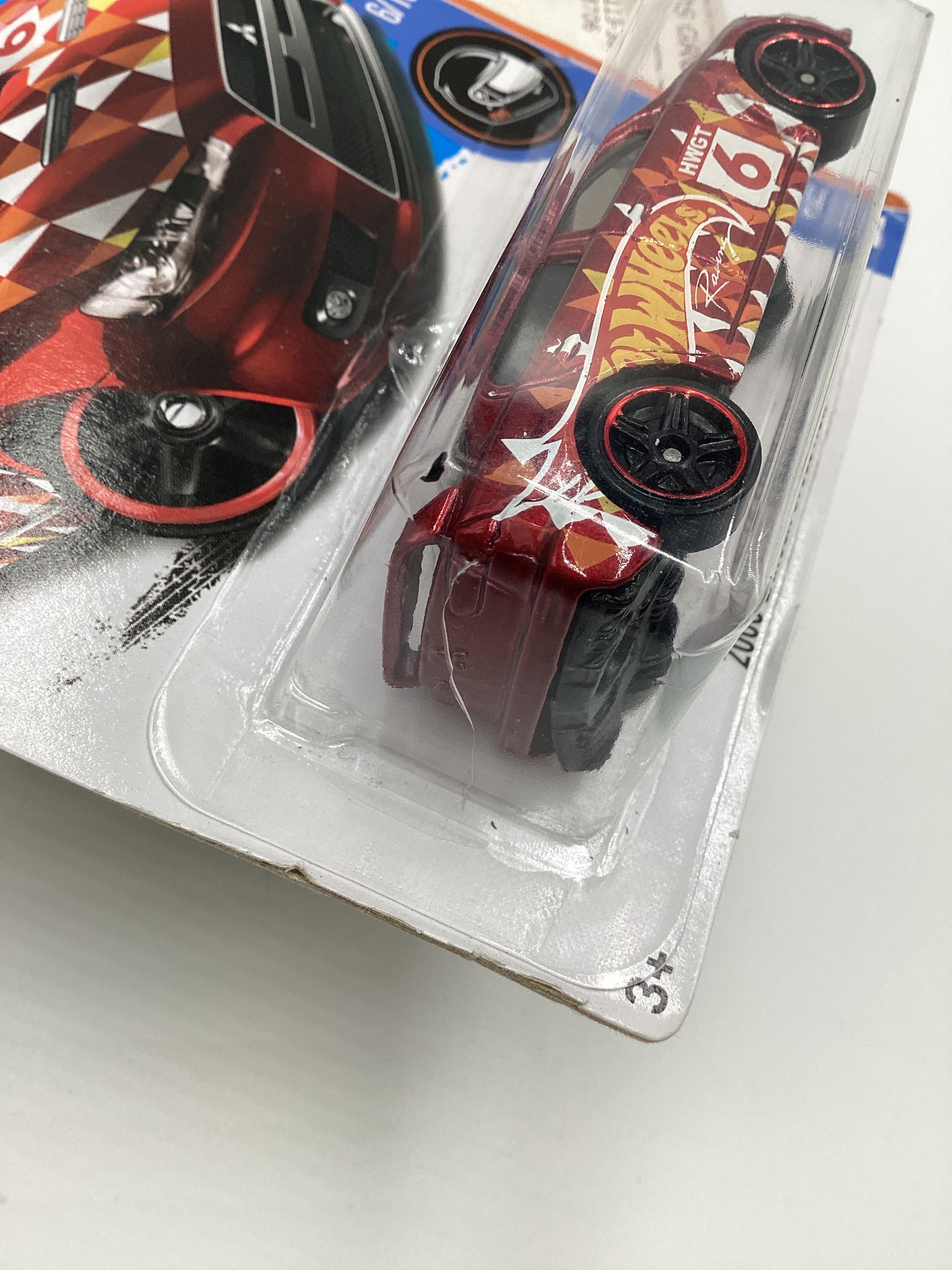Hot wheels 2016 Kmart Exclusive 2008 Lancer Evolution Red Cracked Blister 237C - Image 7