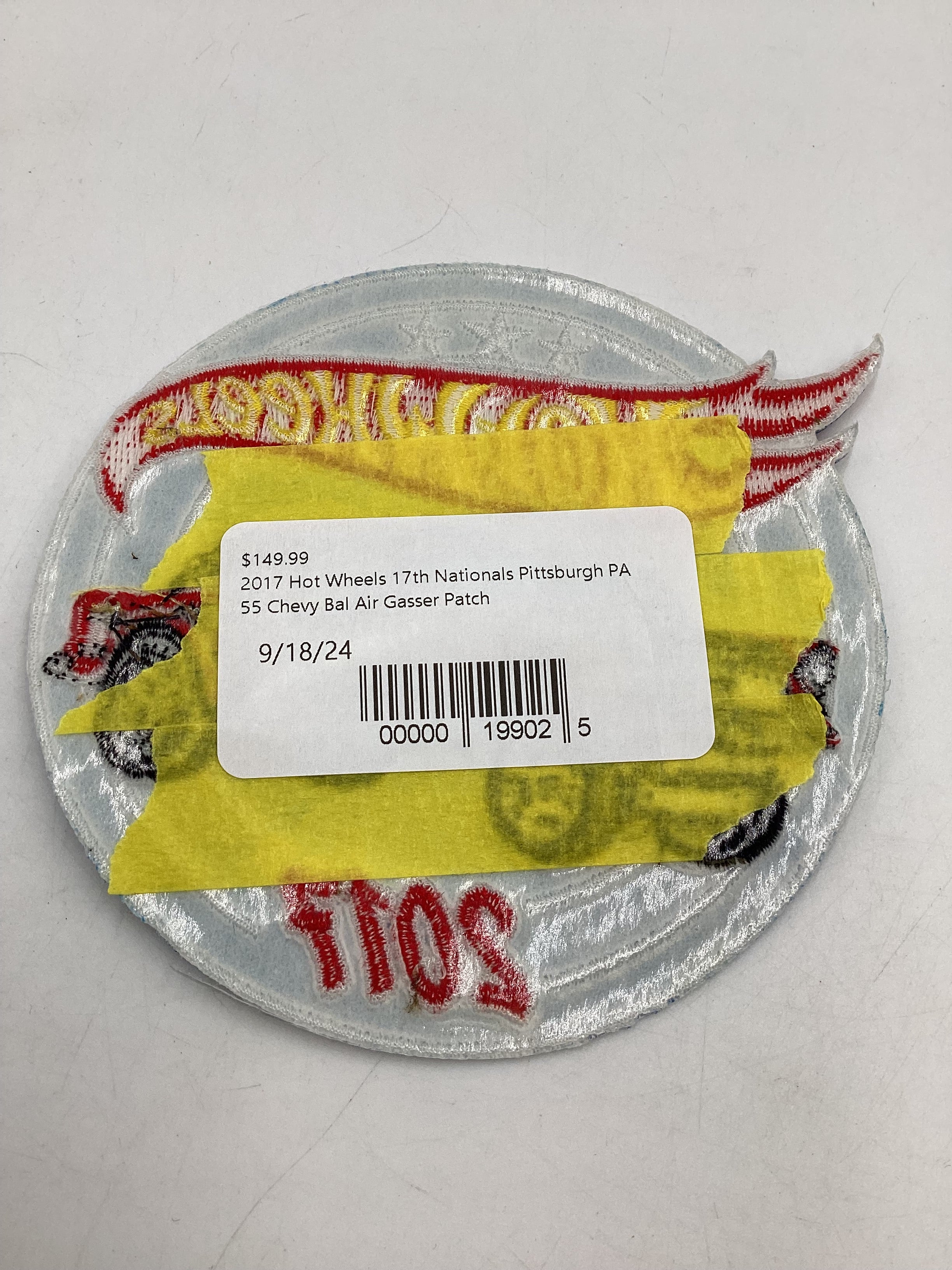 Hot wheels 2017 17th Nationals Pittsburgh PA 55 Chevy Bel Air Gasser Wicked Gasser Patch - Image 3