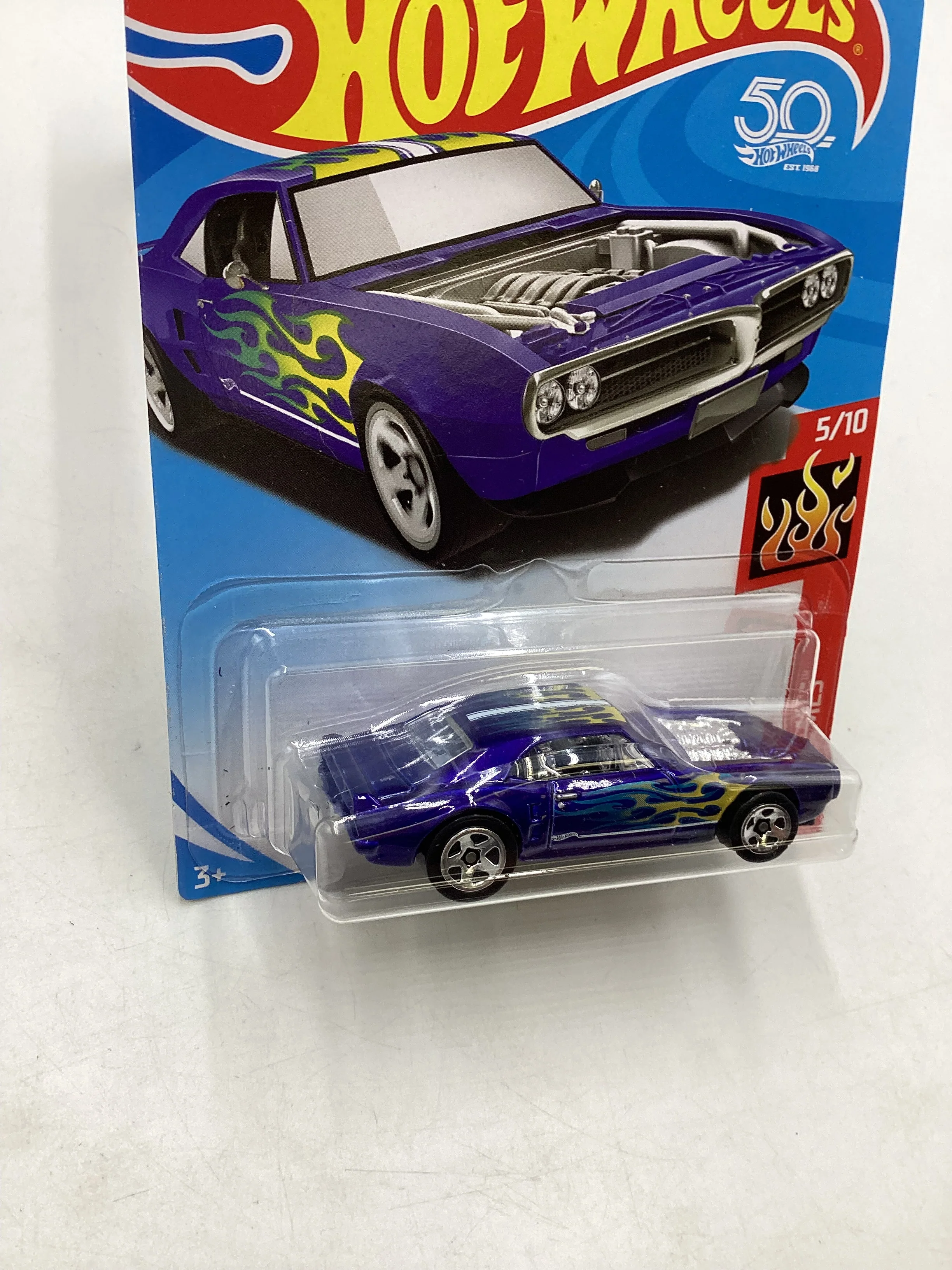 Hot Wheels 2018 Custom 67 Pontiac Firebird Blue #324 36B - Image 5