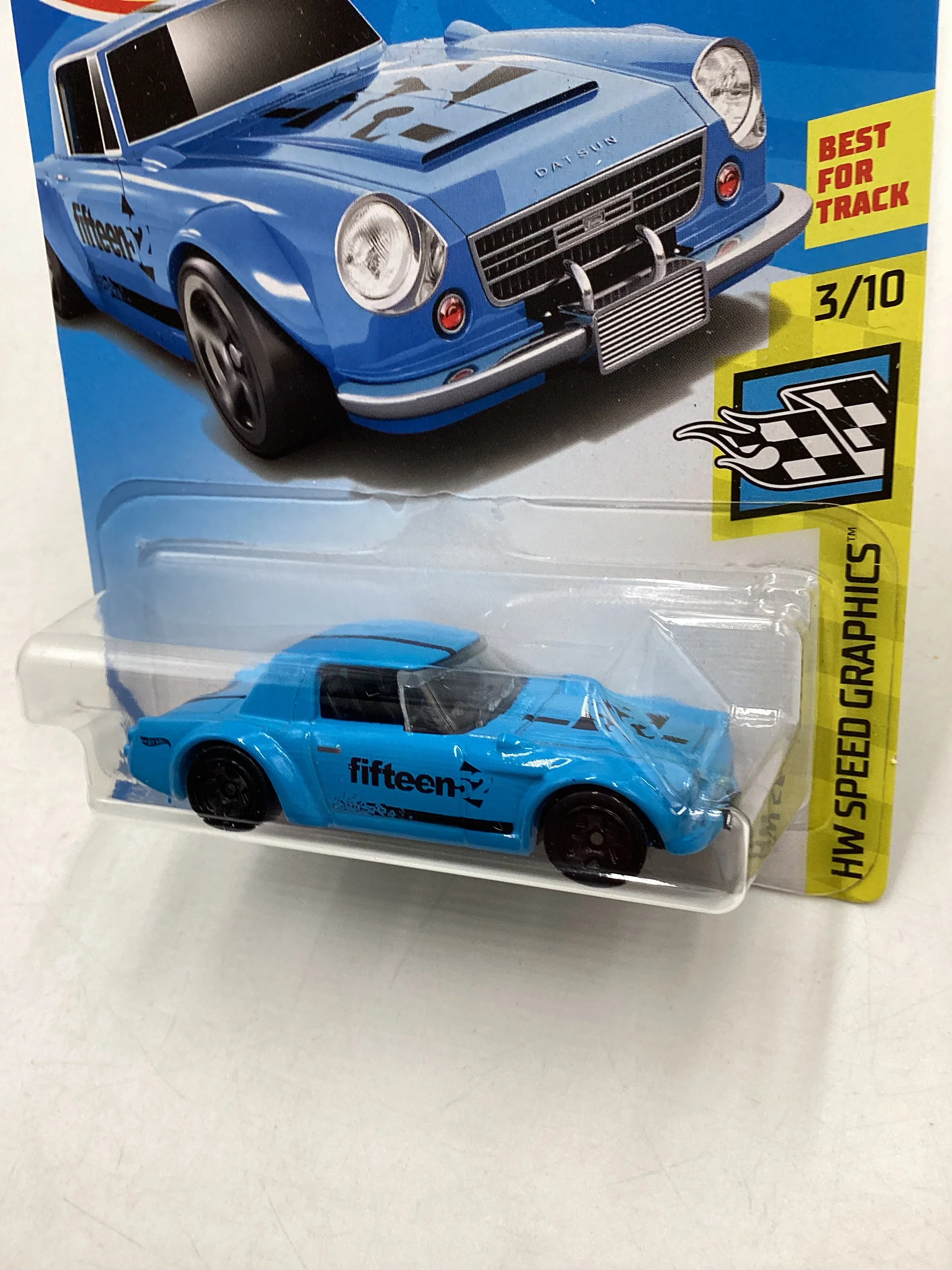 Hot Wheels 2018 Fairlady 2000 Light Blue #055 80A - Image 4