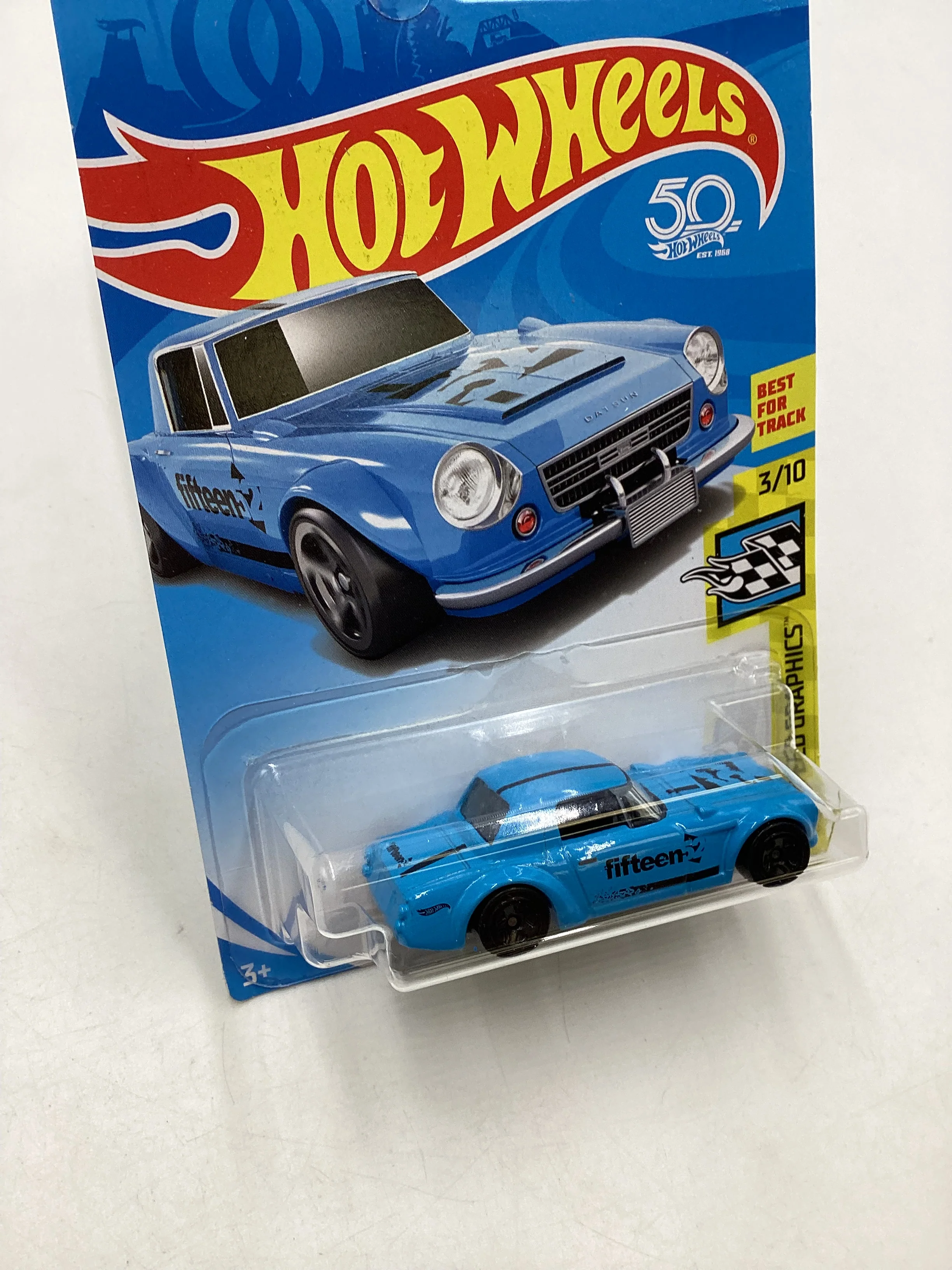 Hot Wheels 2018 Fairlady 2000 Light Blue #055 80A - Image 5