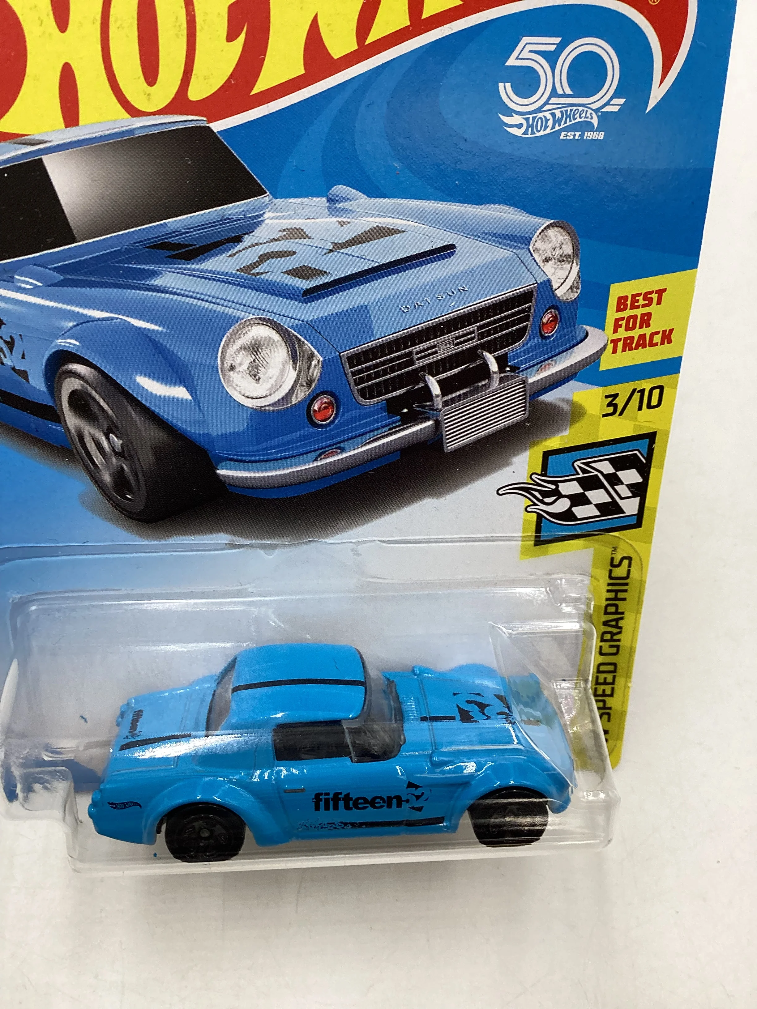Hot Wheels 2018 Fairlady 2000 Light Blue #055 80A - Image 6