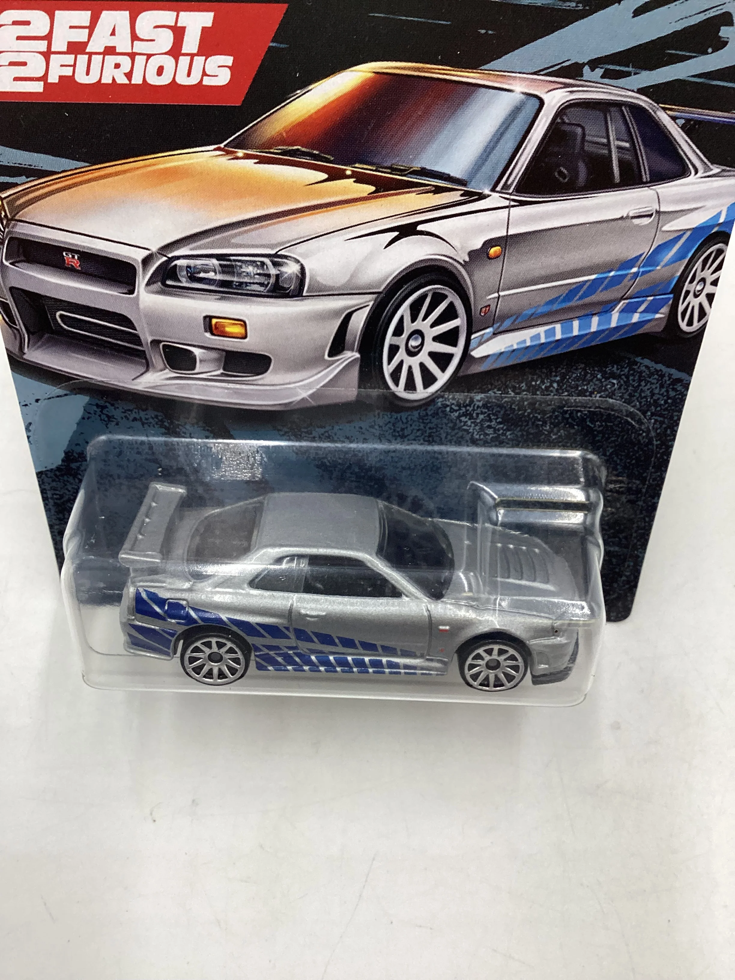 Hot wheels 2020 Fast and Furious 2 fast 2 furious Nissan skyline GT-R BNR34 with protector 73A - Image 6