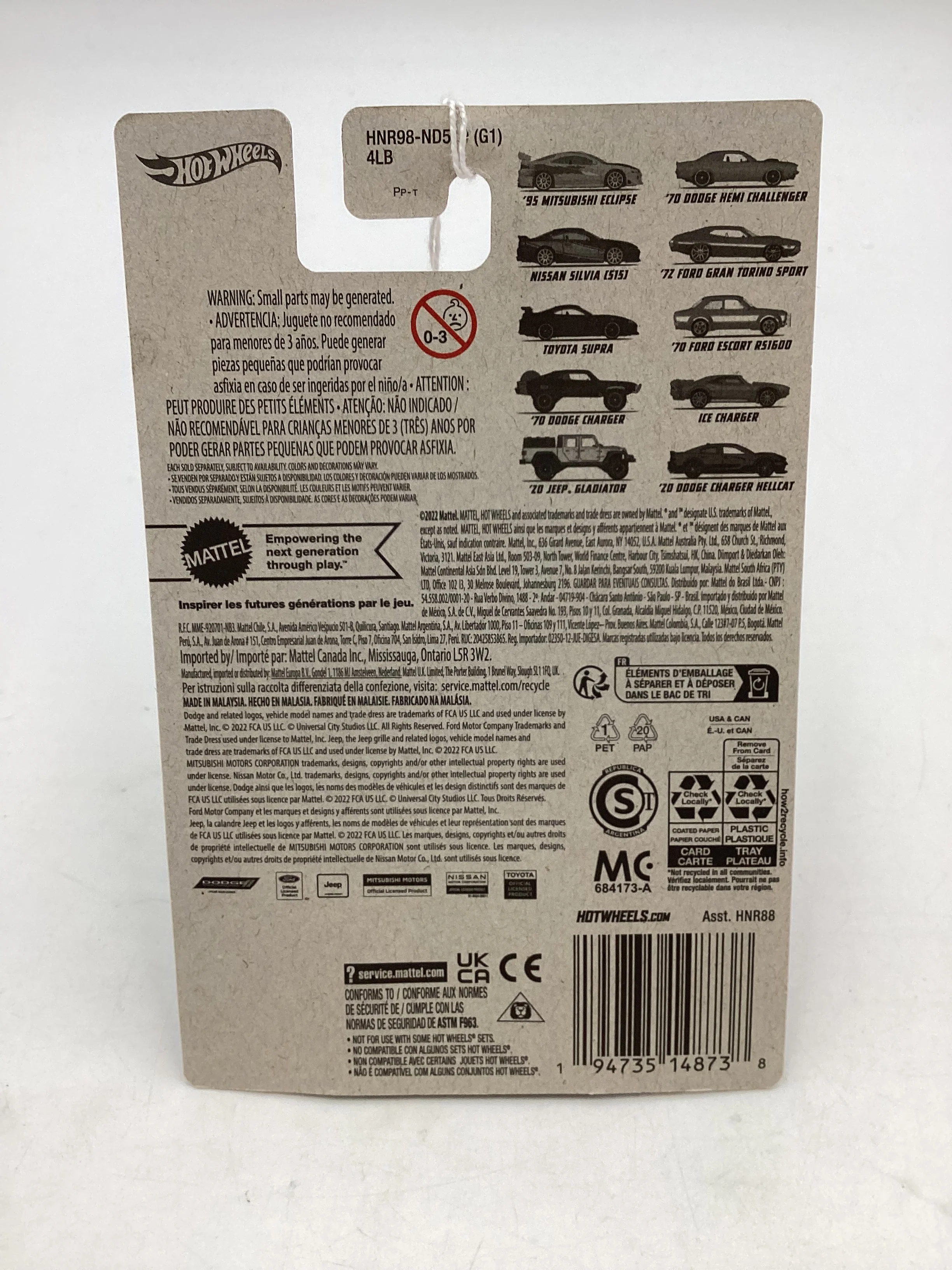 Hot wheels 2023 Fast and furious Fate of the furious Ice Charger #8 72E - Image 8