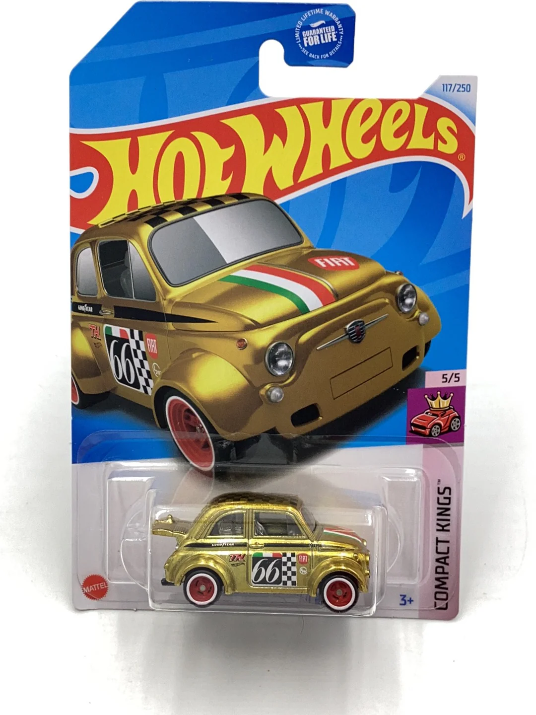 Hot Wheels 2024 E Case Super Treasure Hunt #117 60s Fiat 500D Modificado #2 with protector - Image 2