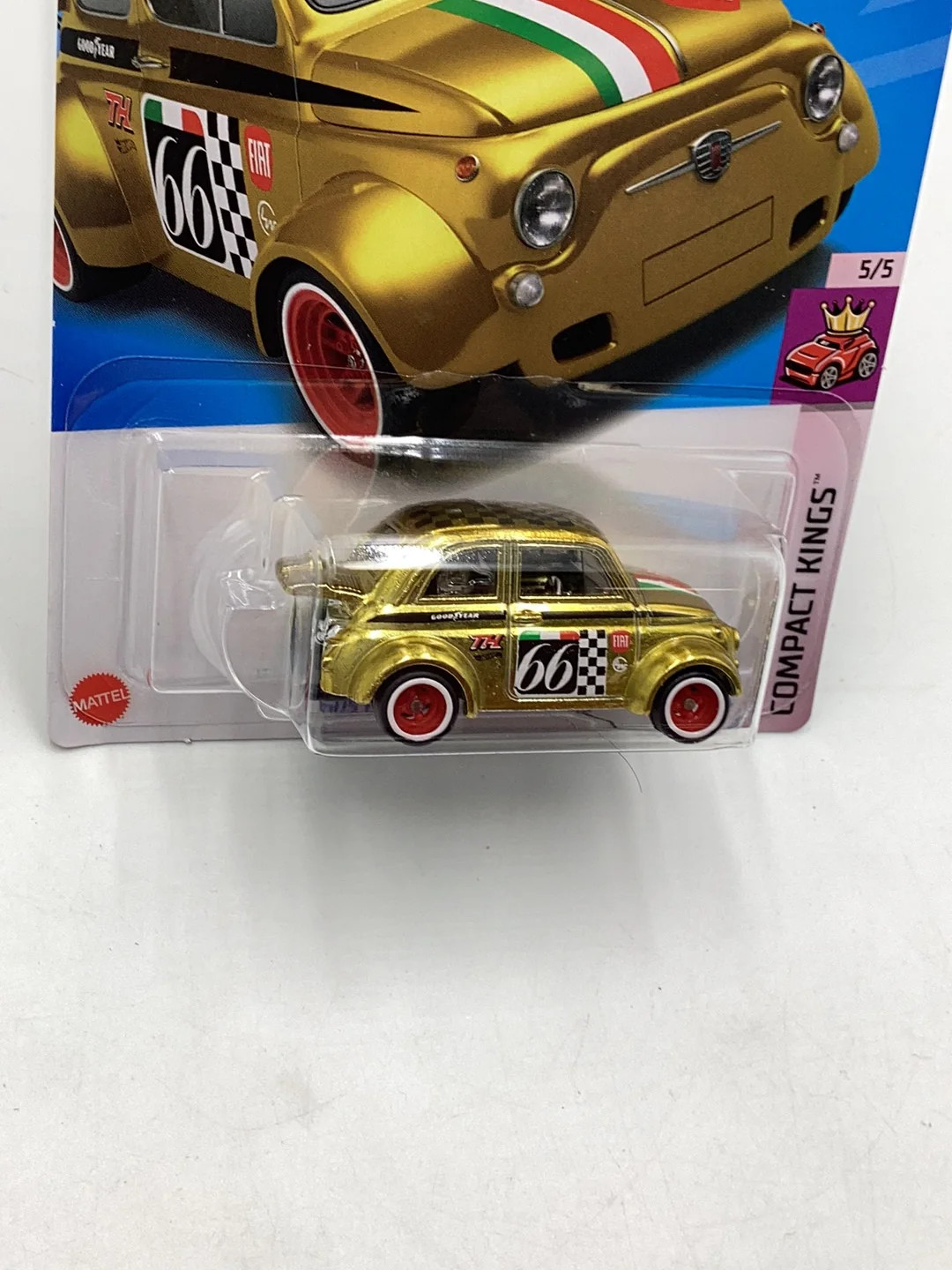 Hot Wheels 2024 E Case Super Treasure Hunt #117 60s Fiat 500D Modificado #2 with protector - Image 4
