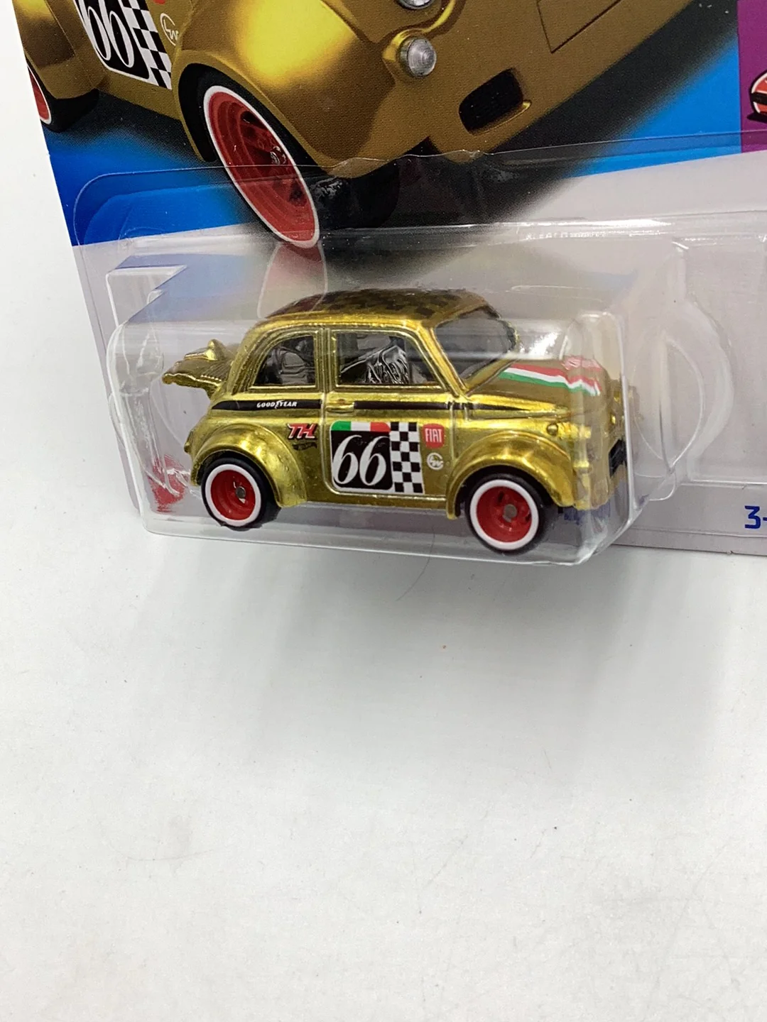 Hot Wheels 2024 E Case Super Treasure Hunt #117 60s Fiat 500D Modificado #2 with protector - Image 5