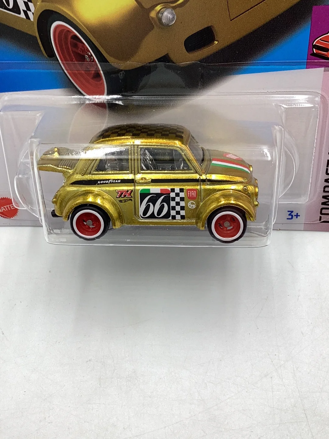 Hot Wheels 2024 E Case Super Treasure Hunt #117 60s Fiat 500D Modificado with protector #2 - Image 3