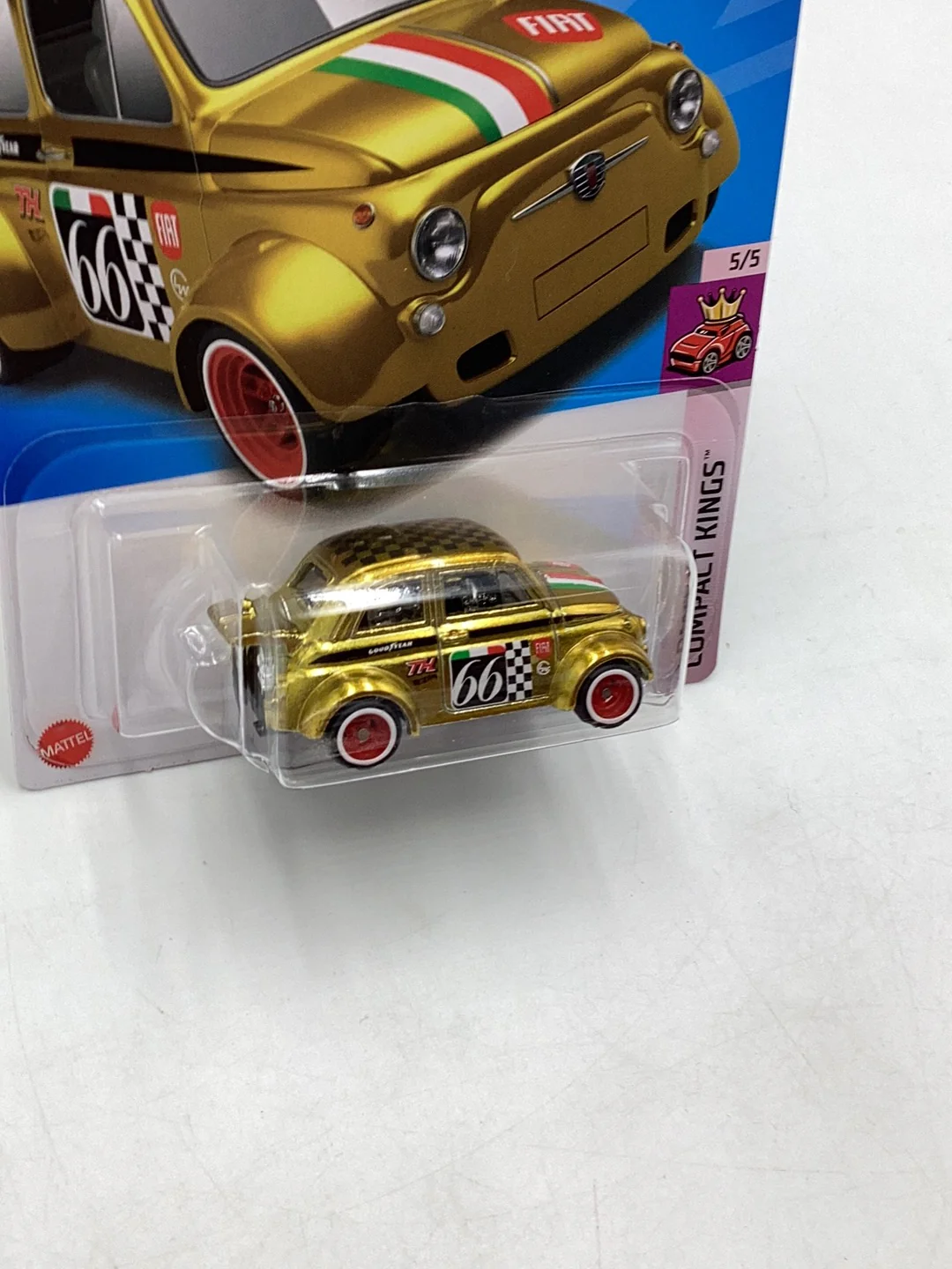 Hot Wheels 2024 E Case Super Treasure Hunt #117 60s Fiat 500D Modificado with protector #2 - Image 4