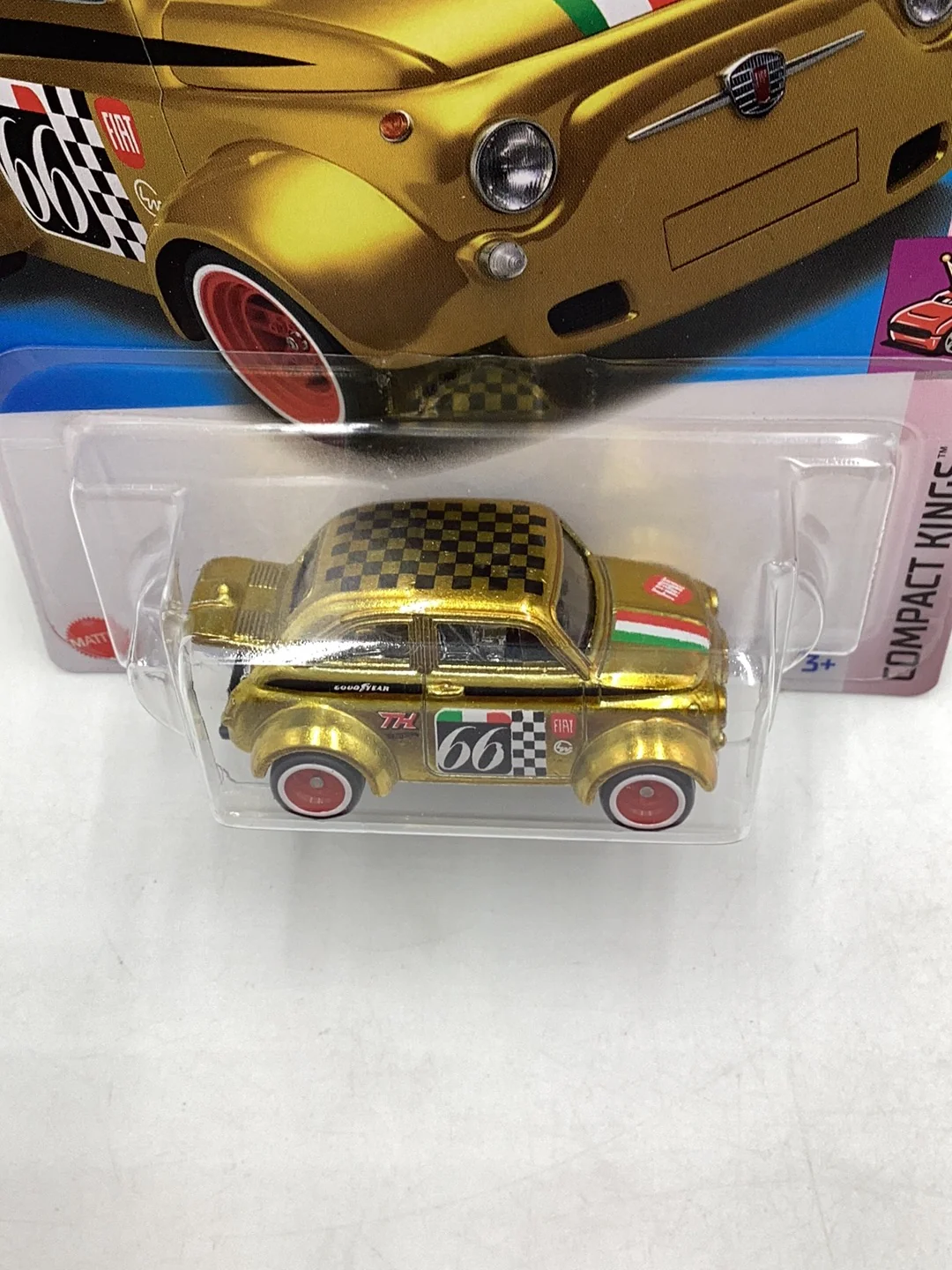 Hot Wheels 2024 E Case Super Treasure Hunt #117 60s Fiat 500D Modificado with protector #2 - Image 6