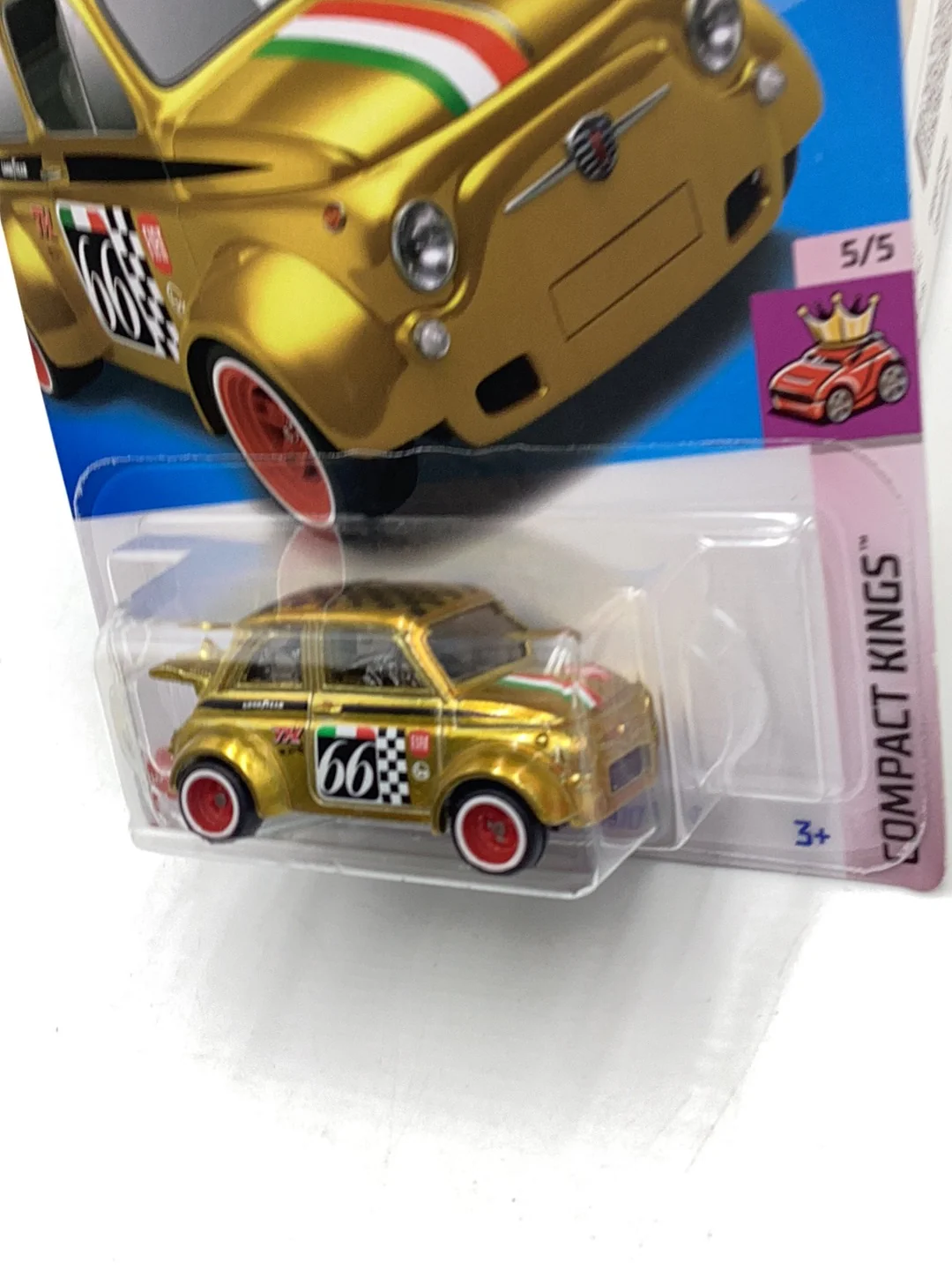 Hot Wheels 2024 E Case Super Treasure Hunt #117 60s Fiat 500D Modificado with protector - Image 5