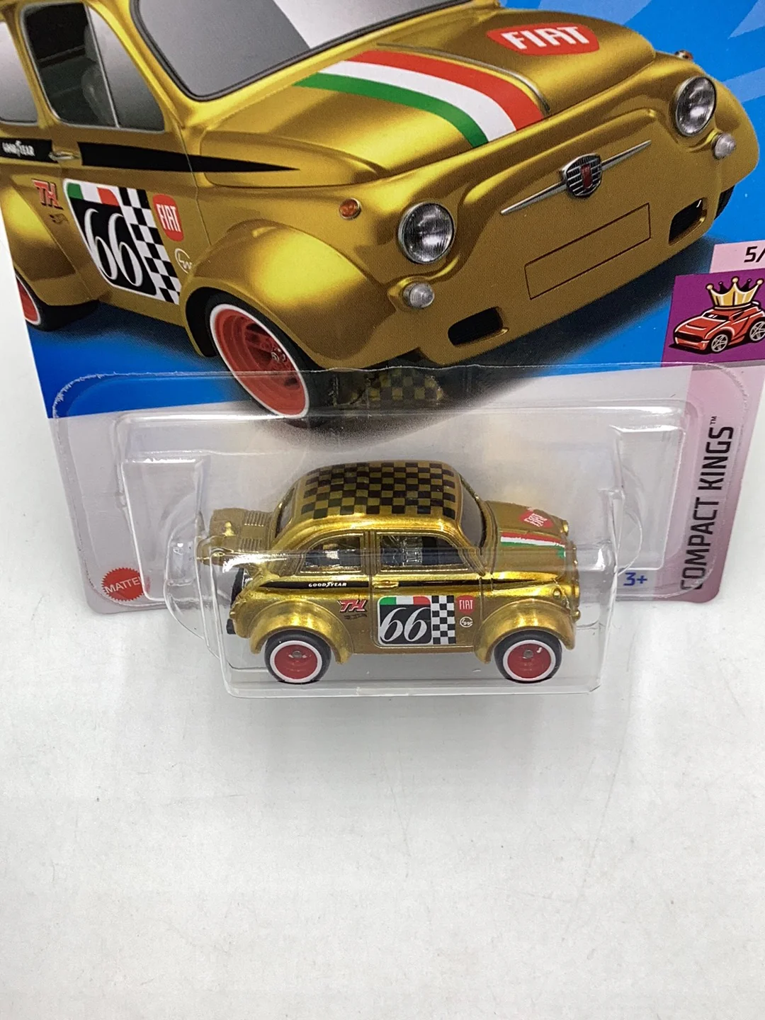 Hot Wheels 2024 E Case Super Treasure Hunt #117 60s Fiat 500D Modificado with protector - Image 6