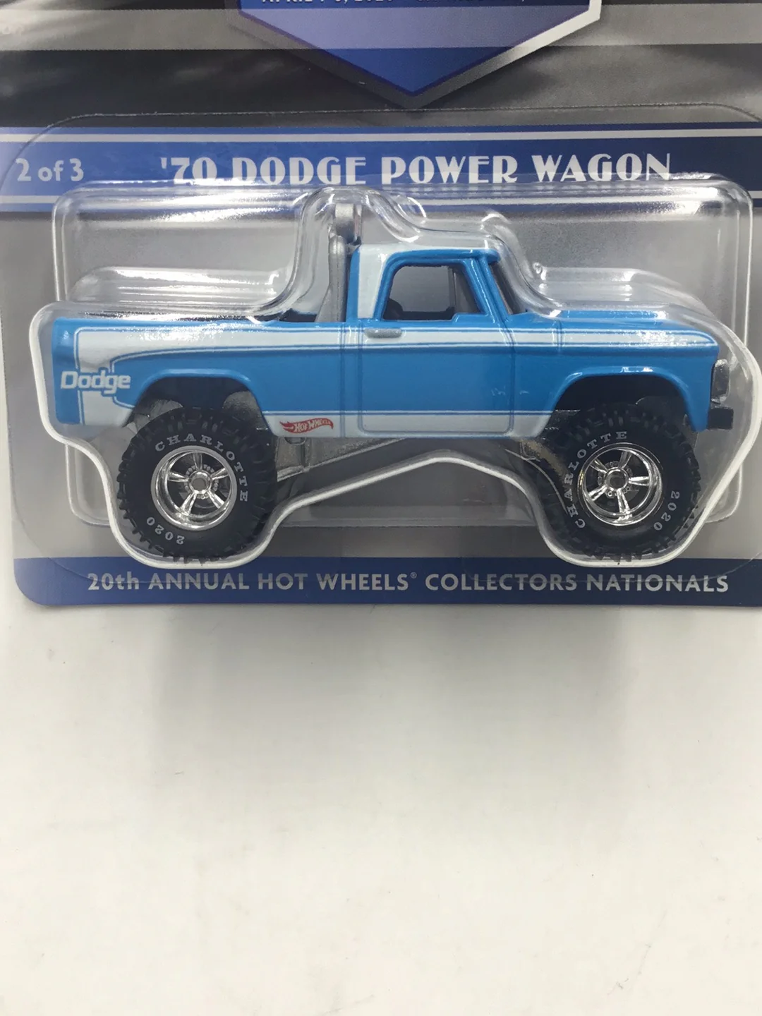 Hot wheels 20th annual collectors Nationals 1970 Dodge Power Wagon 941/6000 in Protector - Image 2