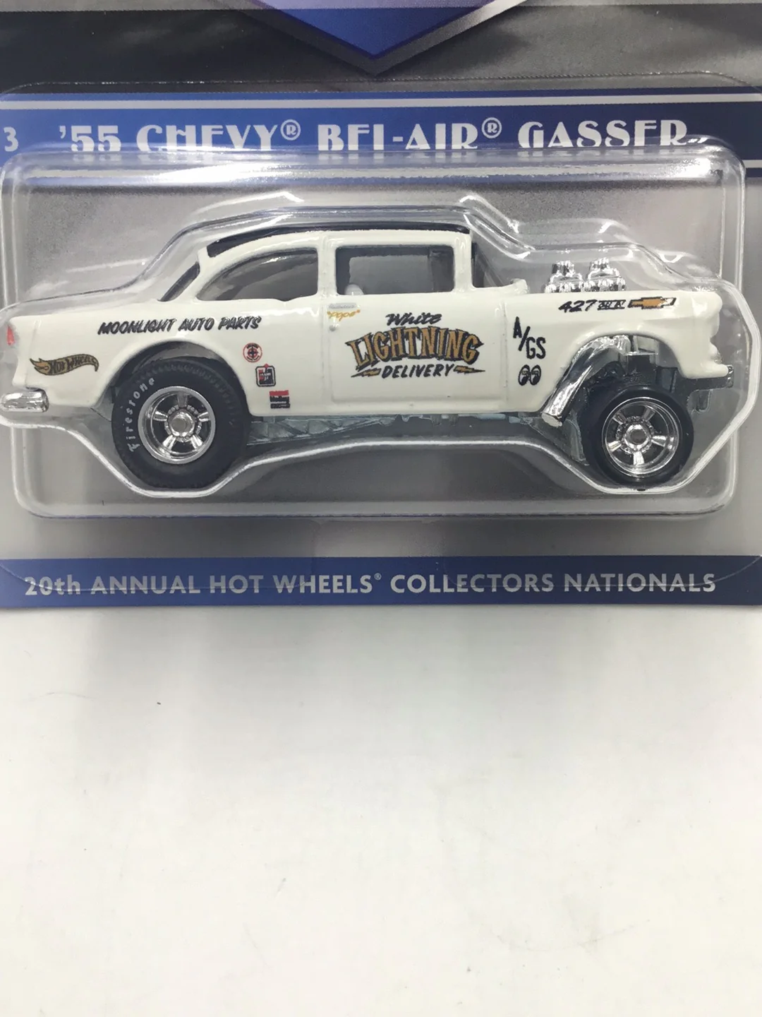 Hot wheels 20th annual collectors Nationals 55 Bel Air Gasser 523/6500 in Protector - Image 2