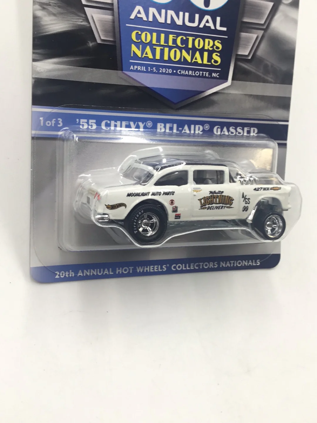 Hot wheels 20th annual collectors Nationals 55 Bel Air Gasser 523/6500 in Protector - Image 3