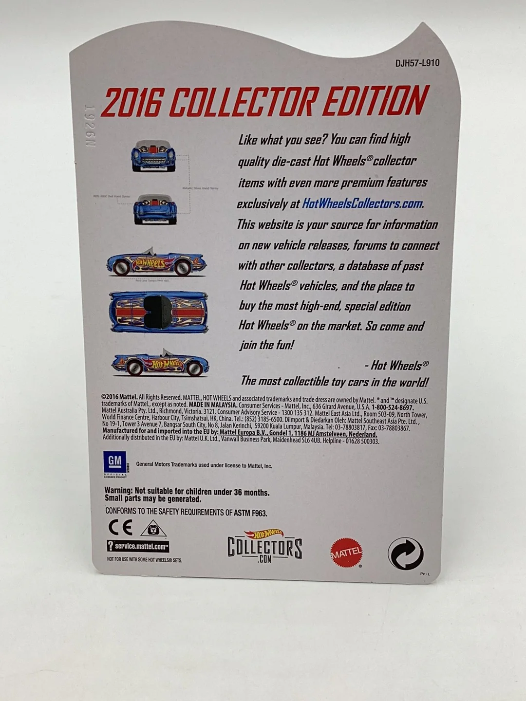 Hot Wheels 55 Corvette 2016 collectors edition mail in with protector - Image 7