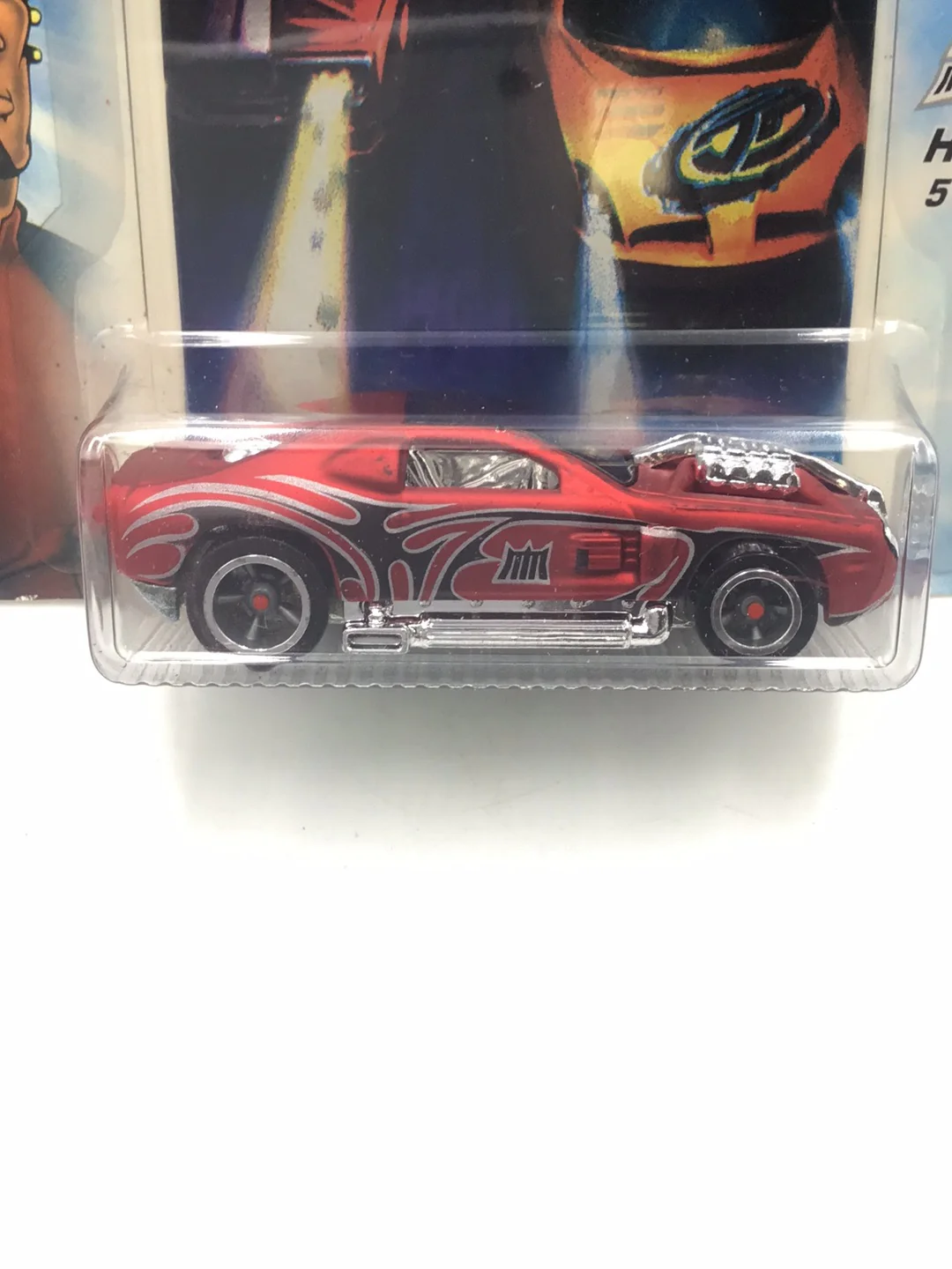 Hot wheels Acceleracers Metal Maniacs Hollowback 5 of 9 international card (Bad card) - Image 2