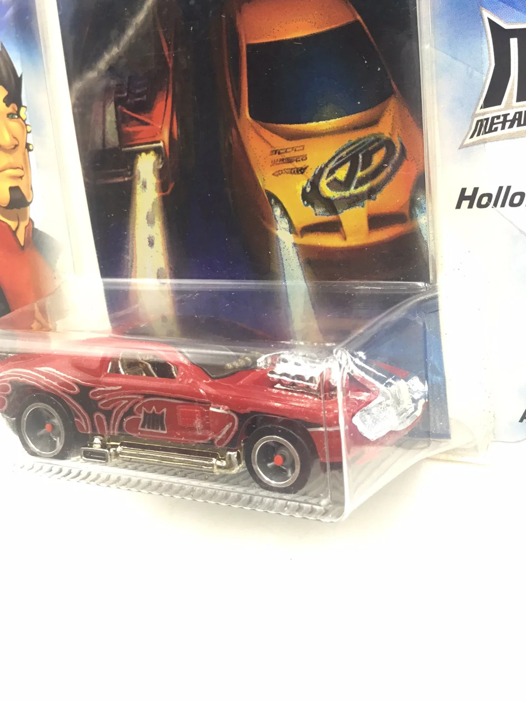 Hot wheels Acceleracers Metal Maniacs Hollowback 5 of 9 US card dark variant CM5 wheels - Image 4