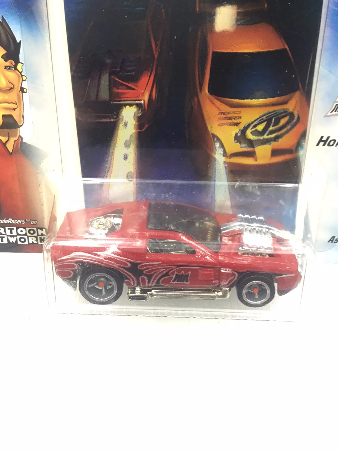 Hot wheels Acceleracers Metal Maniacs Hollowback 5 of 9 US card dark variant CM5 wheels - Image 5
