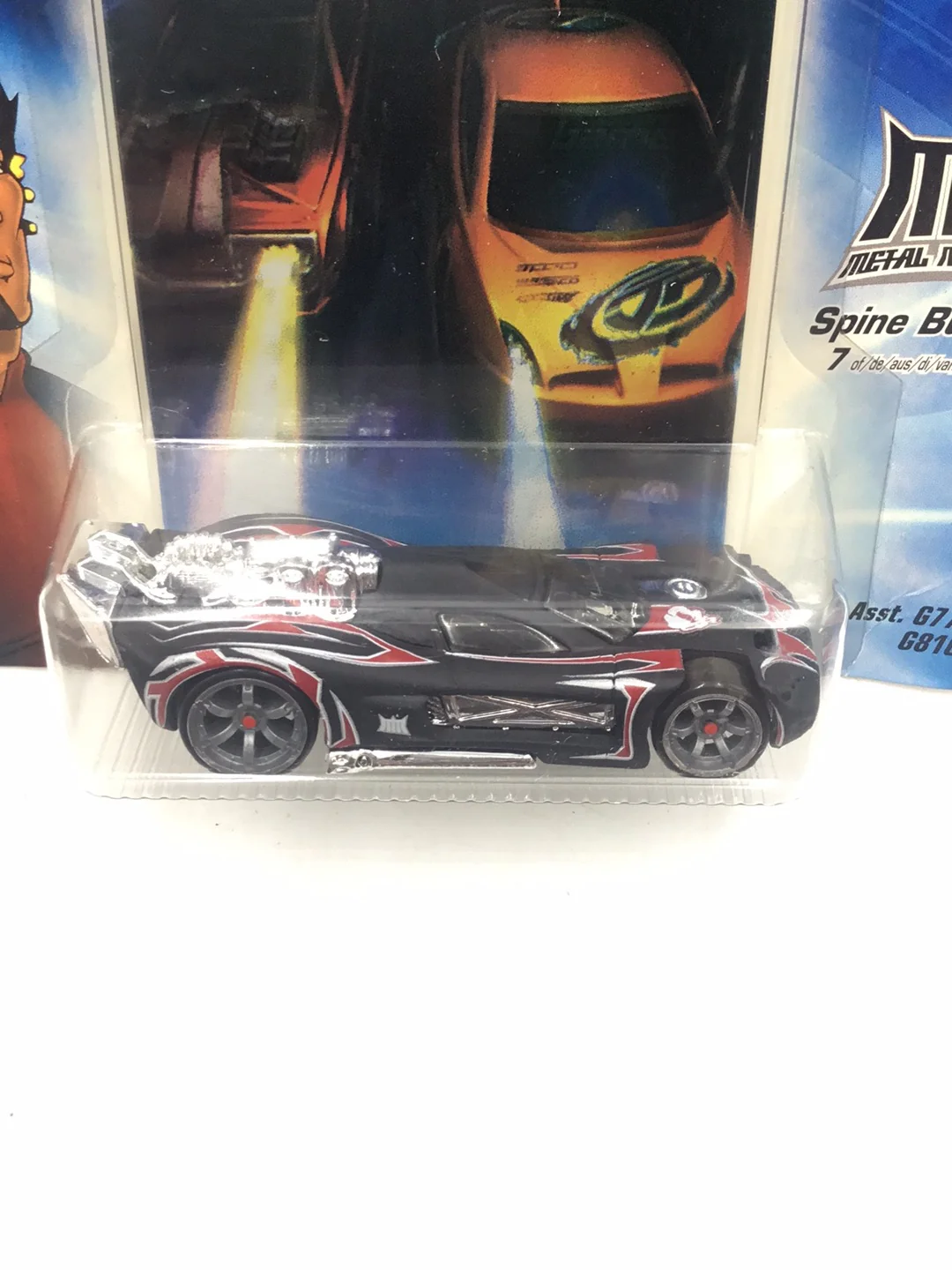 Hot wheels Acceleracers Metal Maniacs Spine Buster 7 of 9 CM6 Wheels (Bad card) - Image 5