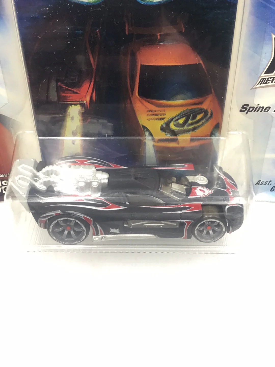 Hot wheels Acceleracers Metal Maniacs Spine Buster 7 of 9 CM6 Wheels Grey variant (Bad card) - Image 5