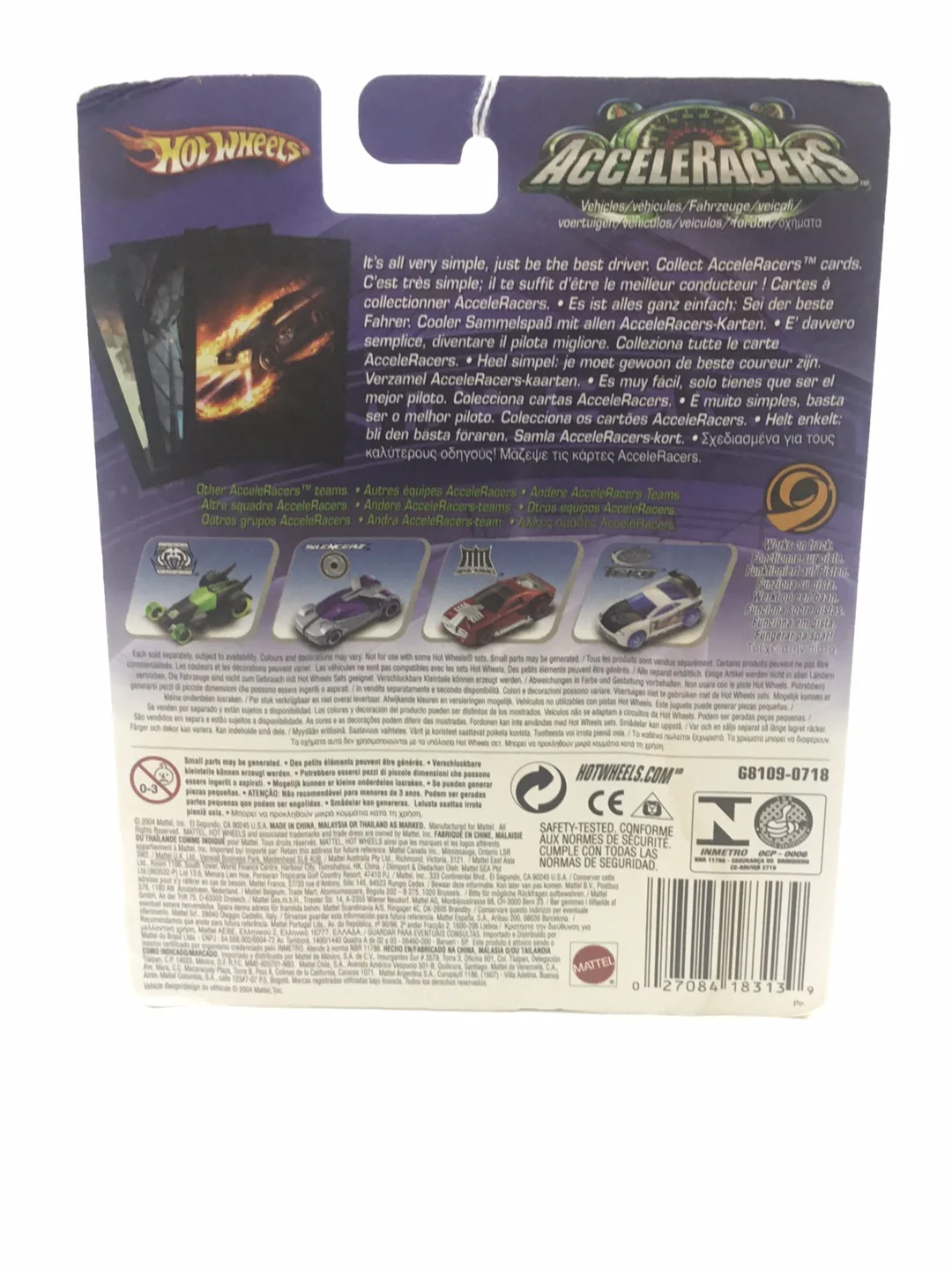 Hot wheels Acceleracers Racing Drones RD-03 3 of 9 Black International card  (Bad card) - Image 10