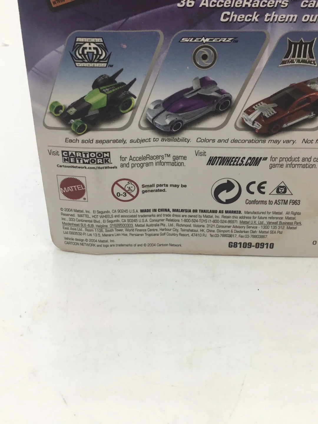 Hot wheels Acceleracers Racing Drones RD-03 3 of 9 Black US card  (Bad card) - Image 8