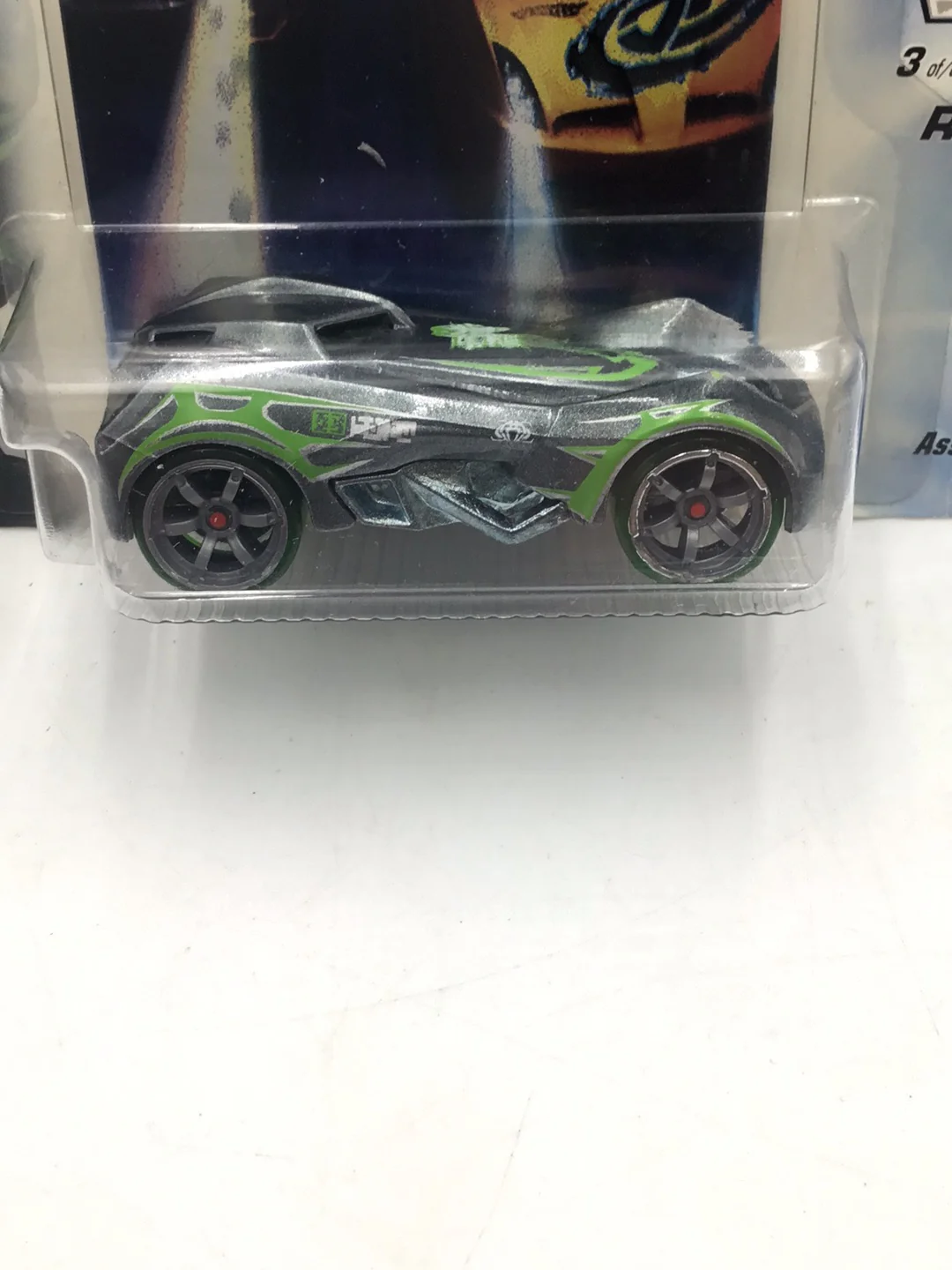 Hot wheels Acceleracers Racing Drones RD-03 3 of 9 Grey International Card - Image 2