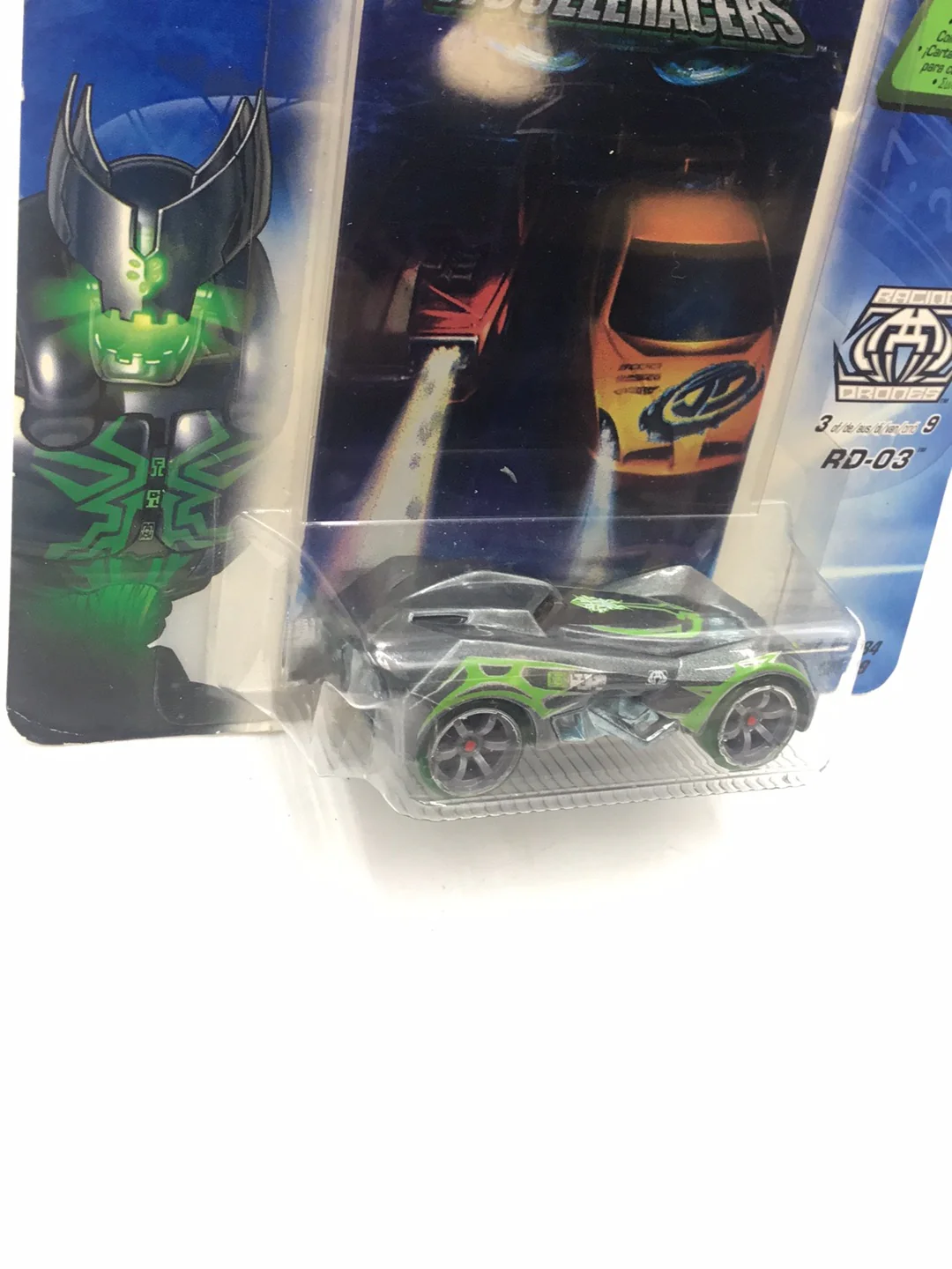 Hot wheels Acceleracers Racing Drones RD-03 3 of 9 Grey International Card - Image 3