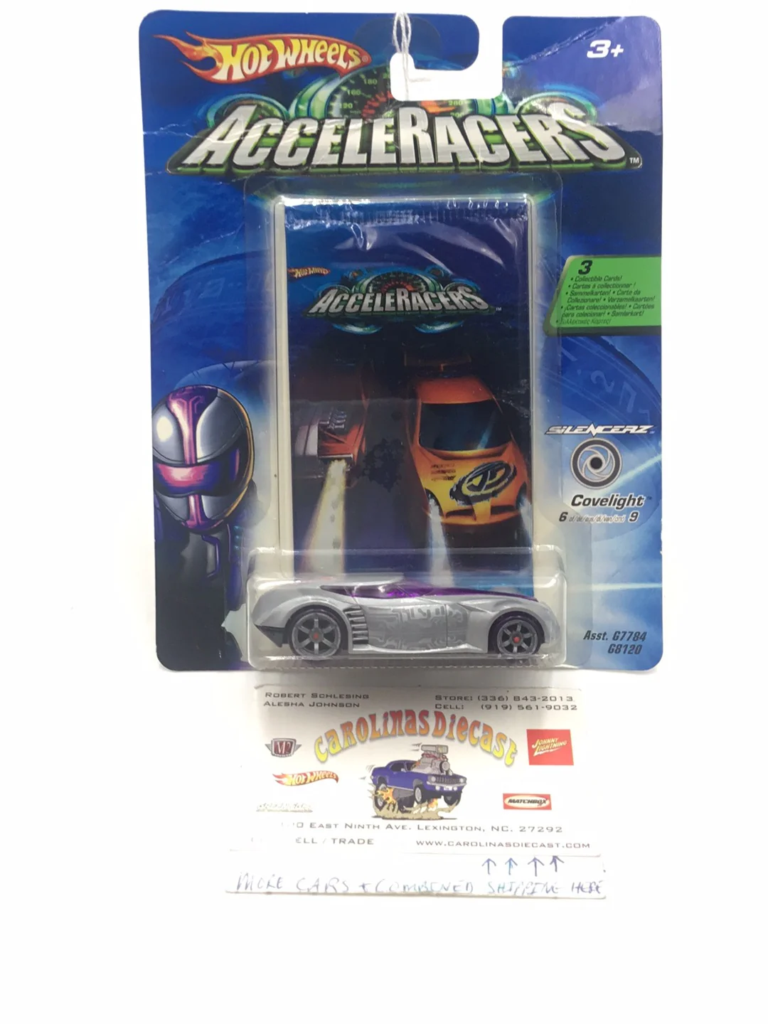 Hot wheels Acceleracers Silencerz Covelight 6 of 9 international card (Bad Card)