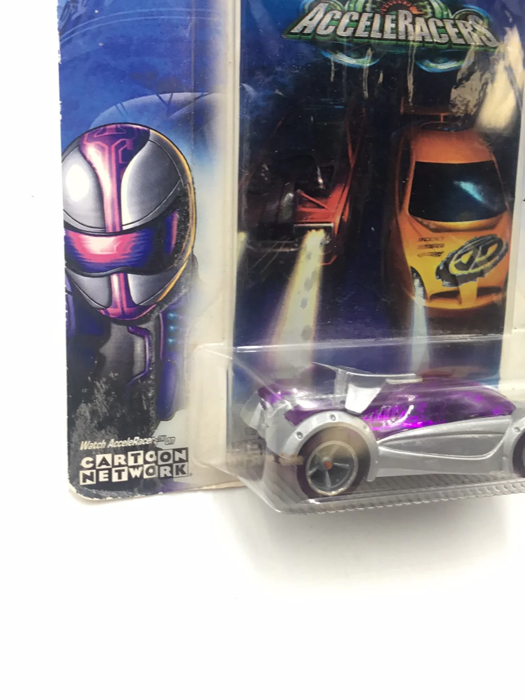 Hot wheels Acceleracers Silencerz Iridium 4 of 9 US card CM 5 Wheels (Bad Card) - Image 3