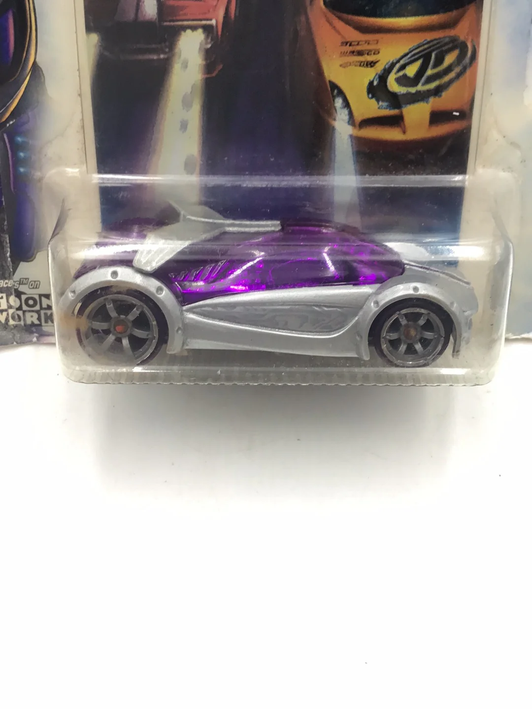 Hot wheels Acceleracers Silencerz Iridium 4 of 9 US card CM 6 Wheels (Bad Card) #1 - Image 2