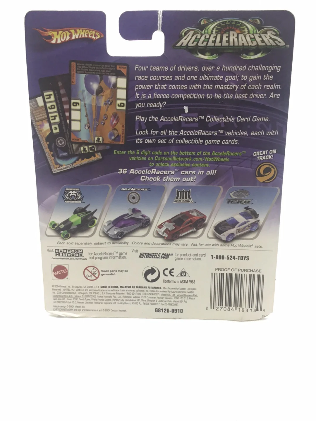 Hot wheels Acceleracers Silencerz Technetium 9 of 9 US card (Bad Card) - Image 11
