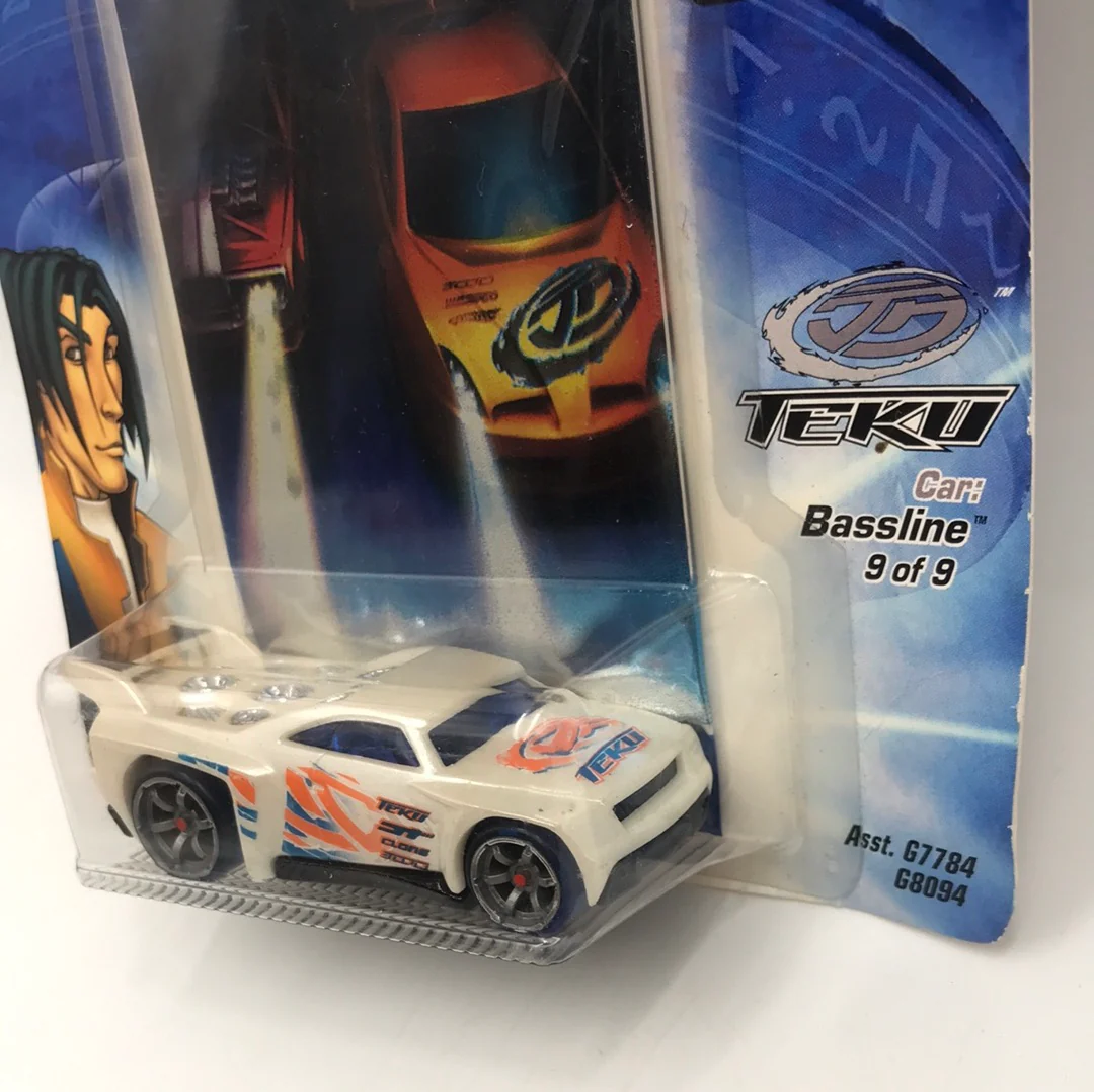 Hot wheels Acceleracers Teku Bassline 9 of 9 Blue CM6 Wheels Bad Card - Image 3