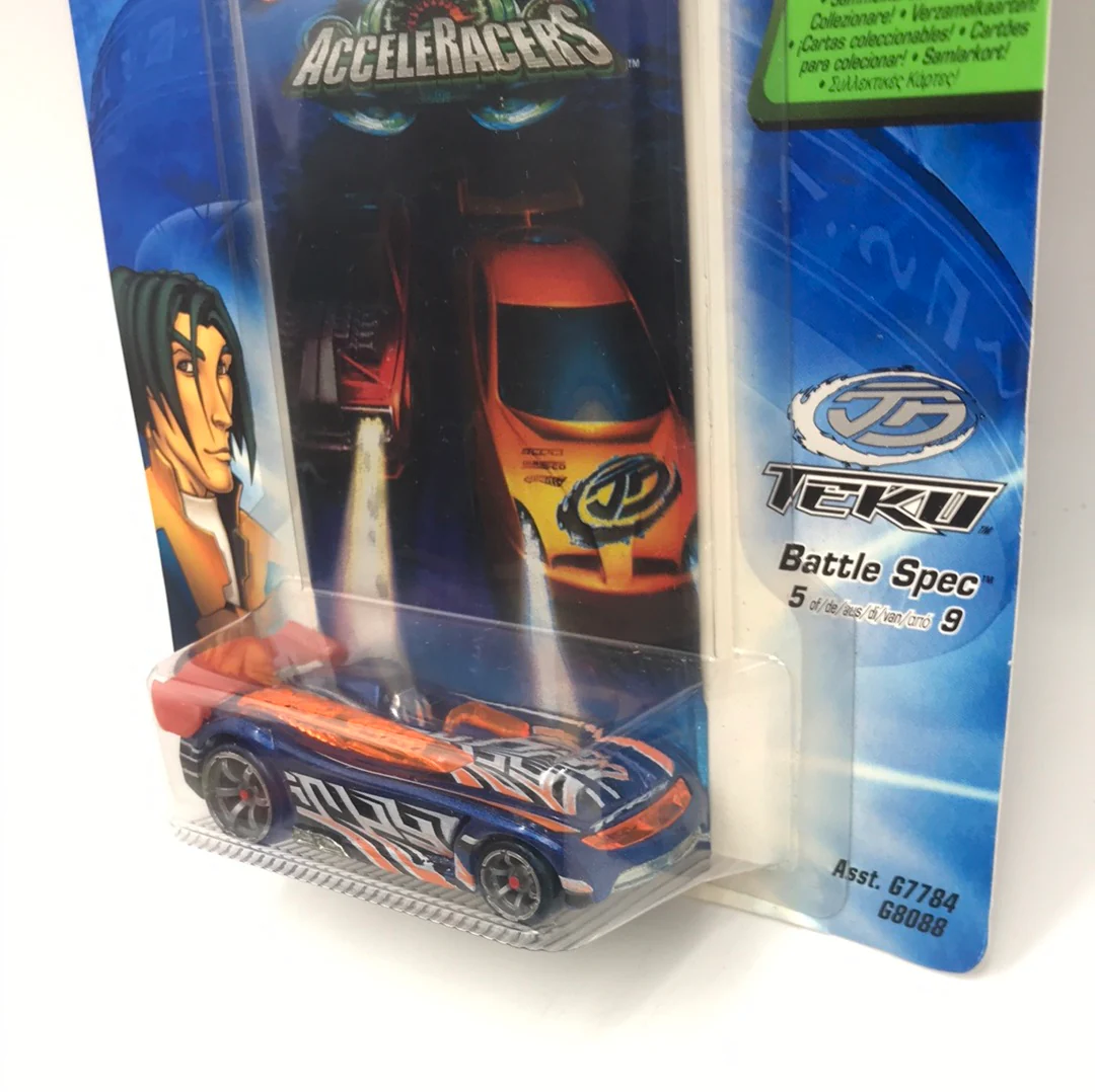 Hot wheels Acceleracers Teku Battle Spec 5 of 9 VHTF Blue CM6 int. Card - Image 3