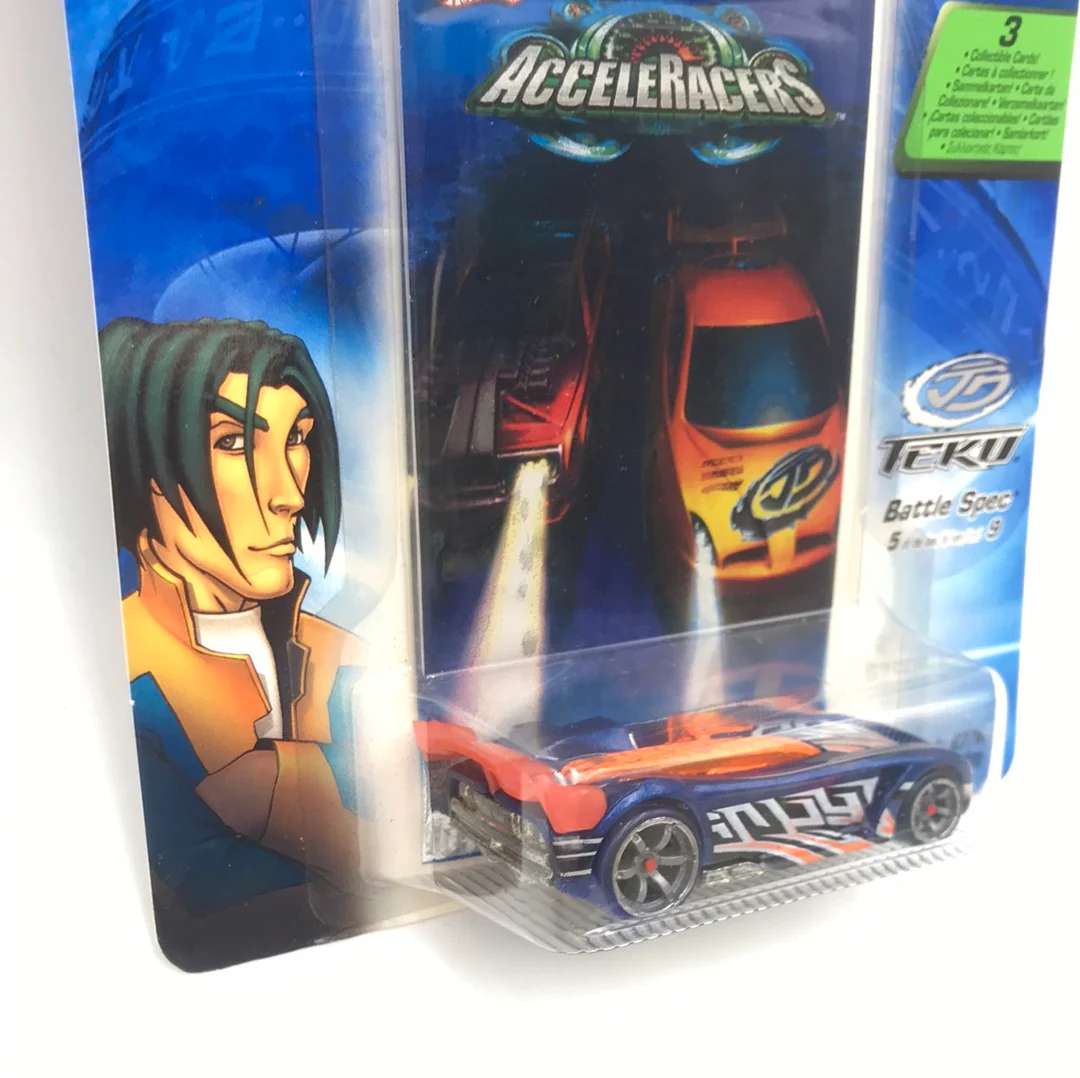 Hot wheels Acceleracers Teku Battle Spec 5 of 9 VHTF Blue CM6 int. Card - Image 4